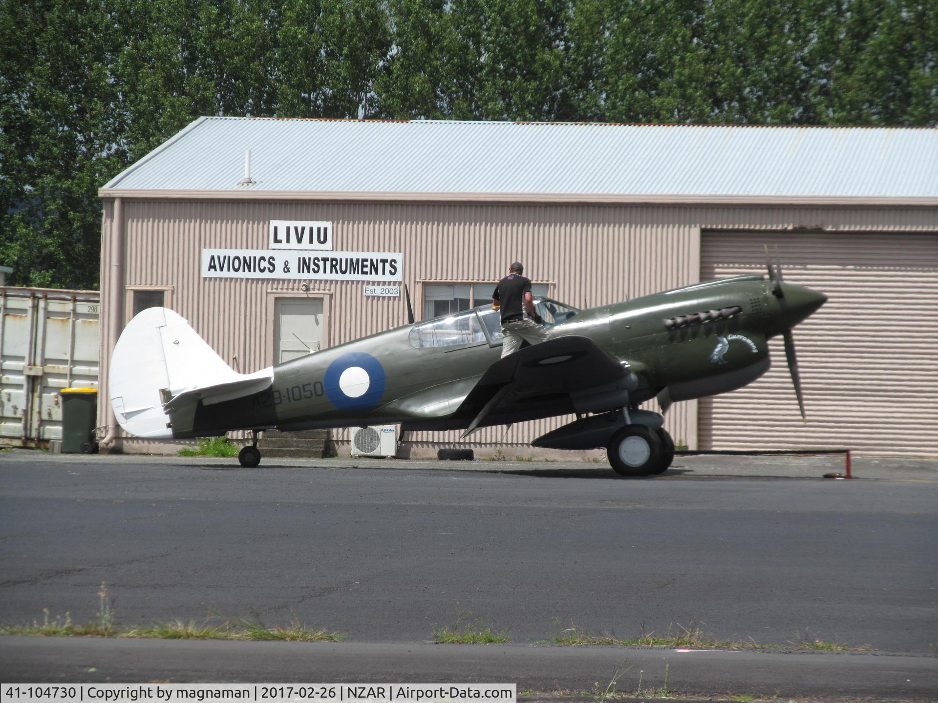 41-104730, 1943 Curtiss P-40N Warhawk C/N 28492, wearing aussie serial too