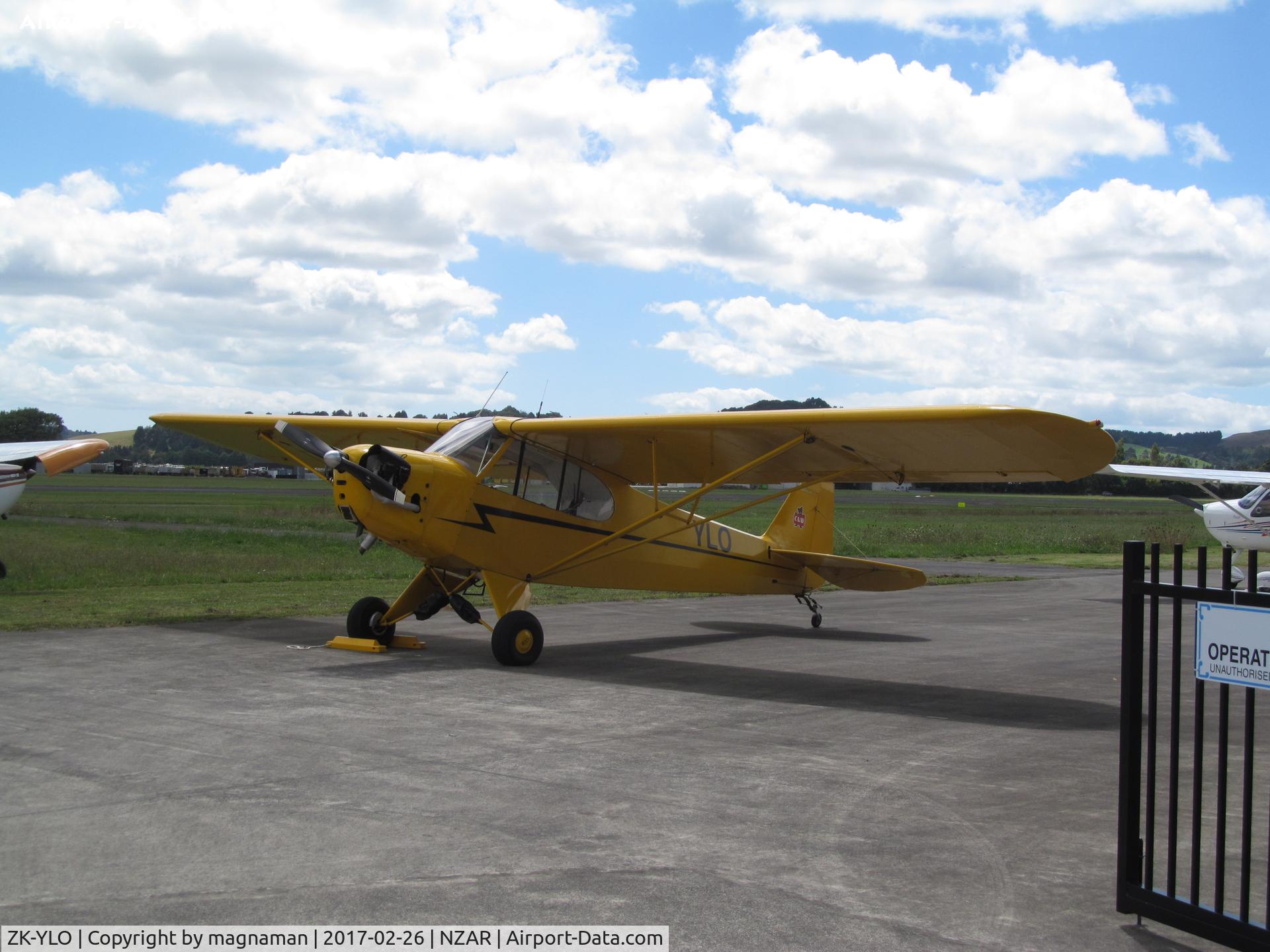 ZK-YLO, 1946 Piper J3C-65 Cub C/N 19046, at ardmore