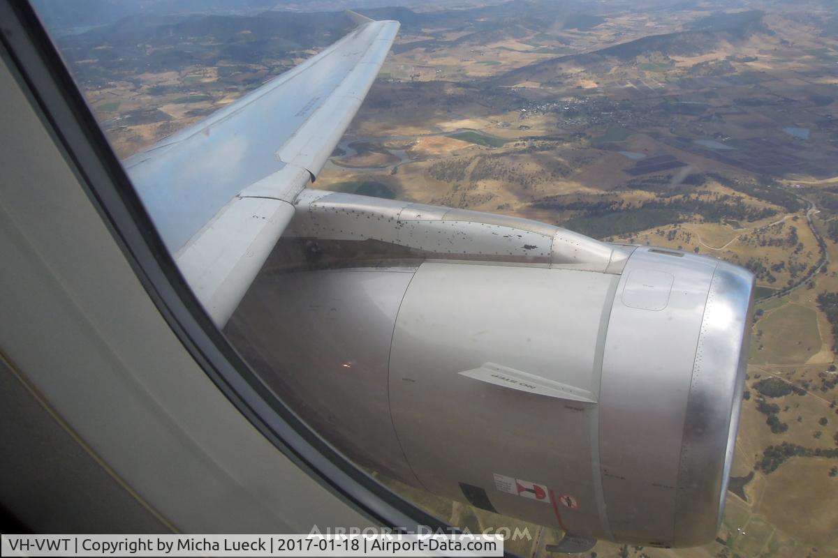 VH-VWT, Airbus A321-231 C/N 3717, Leaving Tasmania, enroute to Sydney