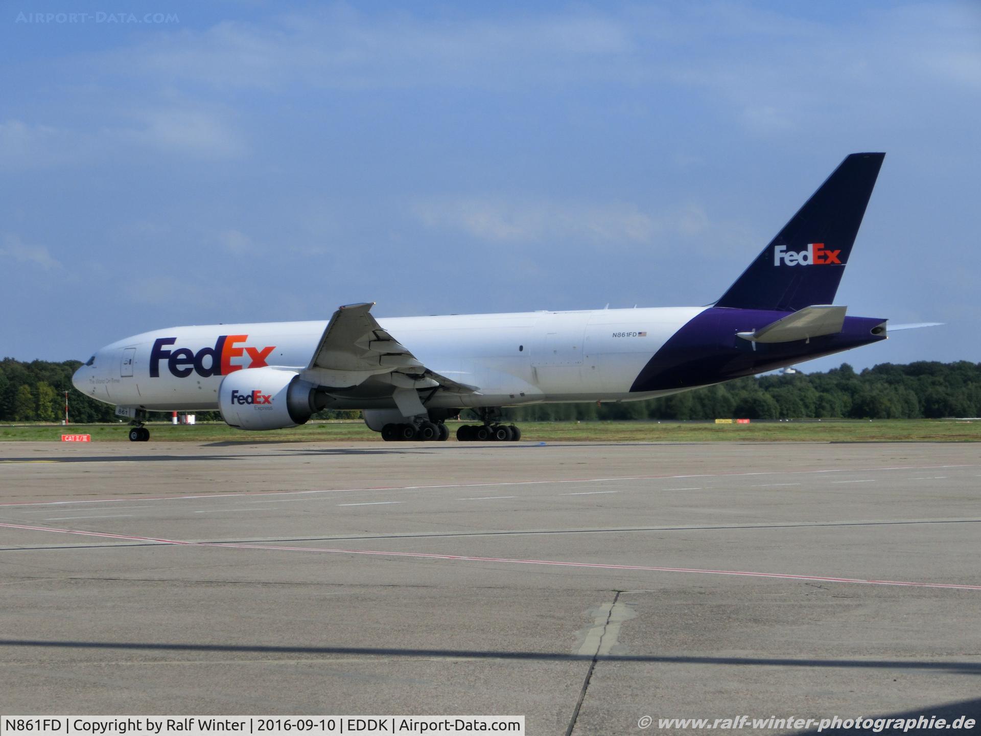 N861FD, 2011 Boeing 777-FS2 C/N 37732, Boeing 777-FS2 - FX FDX Federal Express - 37732 - N861FD - 10.09.2016 - CGN
