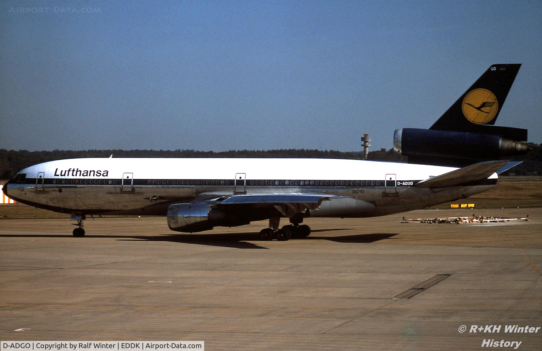 D-ADGO, 1974 McDonnell Douglas DC-10-30 C/N 47926, Douglas DC10-30 - Lufthansa 'Bonn' - D-ADGO - 1978 - CGN