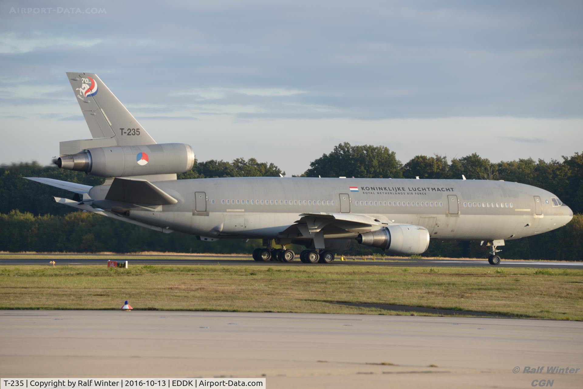 T-235, 1976 McDonnell Douglas DC-10-30 (CF) C/N 46956, McDonnell Douglas DC-10-30CF - NAF Royal Netherlands Air Force - 46956 - T-235 - 13.10.2016 - CGN