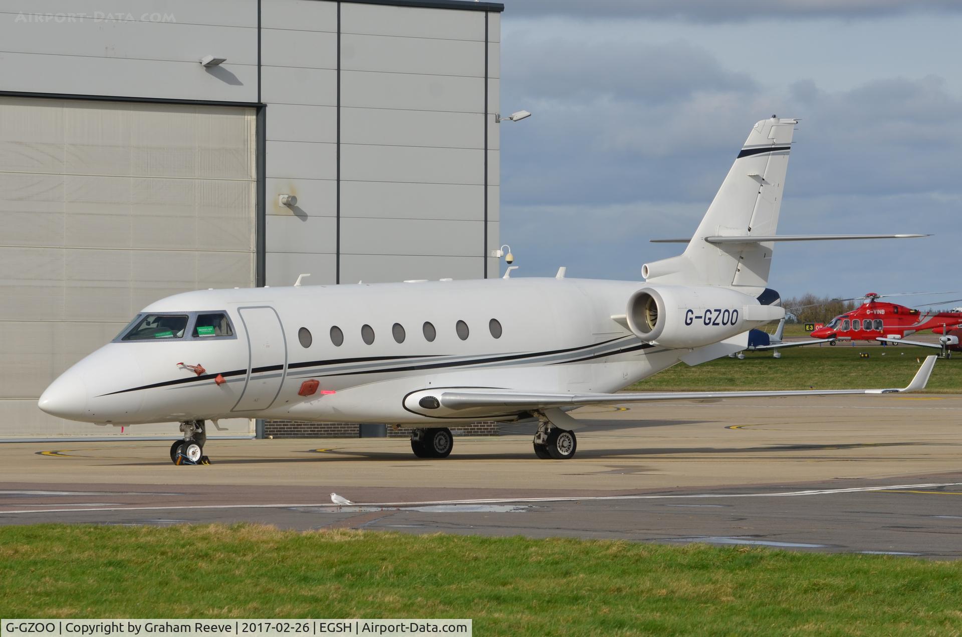 G-GZOO, 2009 Gulfstream Aerospace G200 C/N 224, Parked at Norwich.