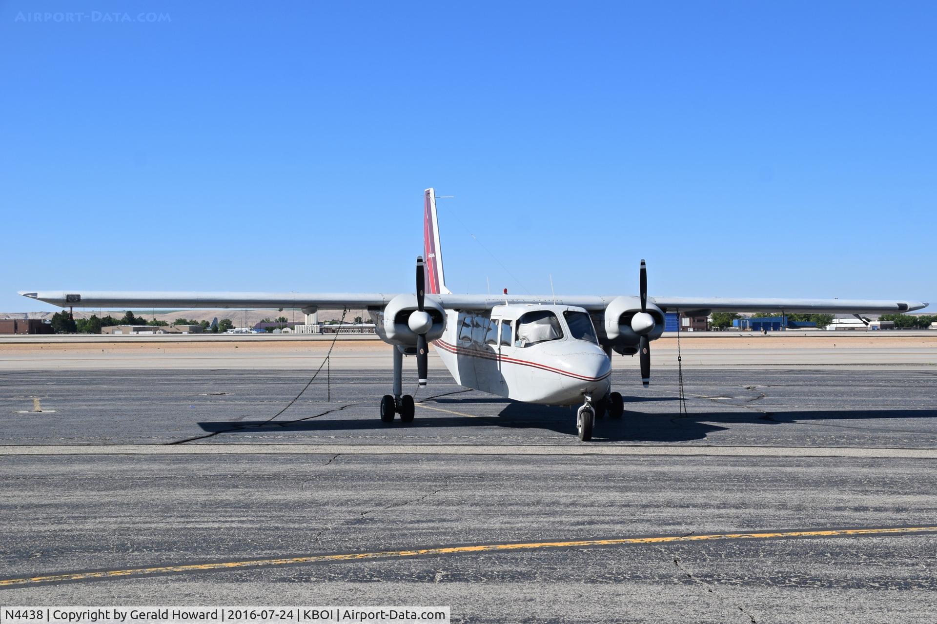 N4438, 1976 Britten-Norman BN-2A-20 Islander C/N 766, Parked on north GA ramp.