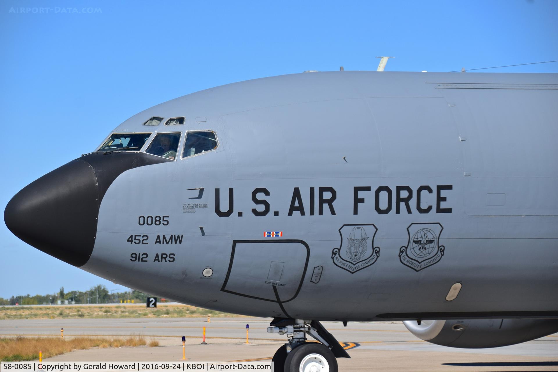 58-0085, 1959 Boeing KC-135R Stratotanker C/N 17830, 912th Air Refueling Sq., 452nd Air Mobility Wing, March AFB, CA.