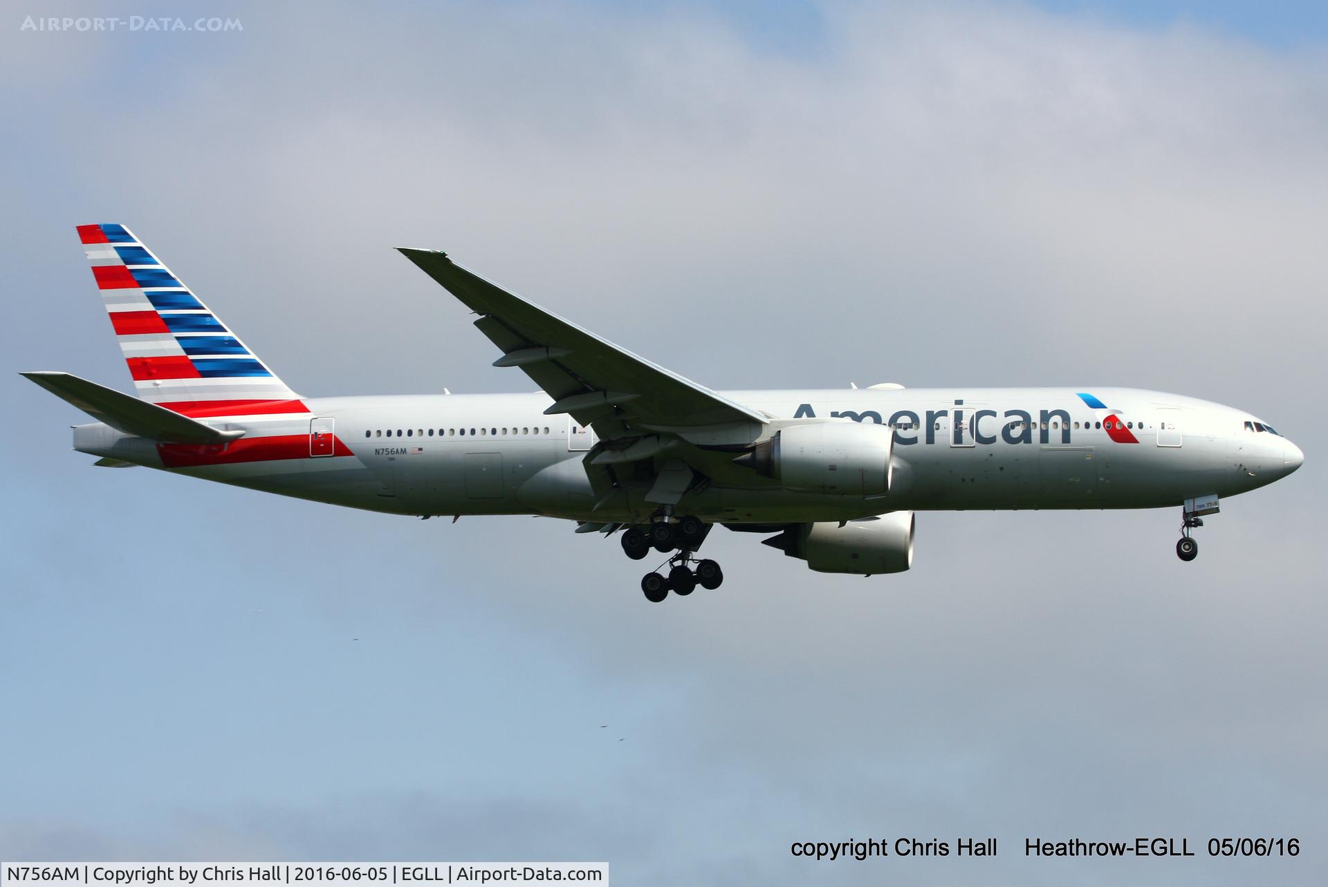 N756AM, 2001 Boeing 777-223 C/N 30264, American Airlines