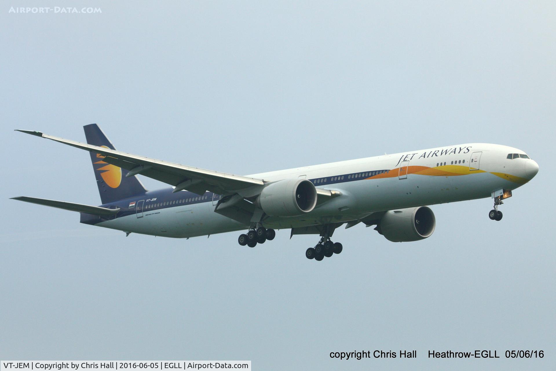 VT-JEM, 2007 Boeing 777-35R/ER C/N 35162, Jet Airways