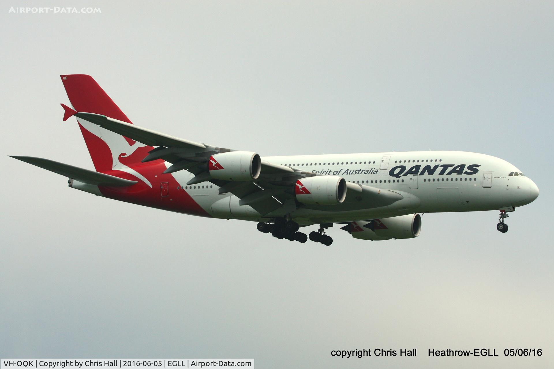 VH-OQK, 2011 Airbus A380-842 C/N 063, Qantas