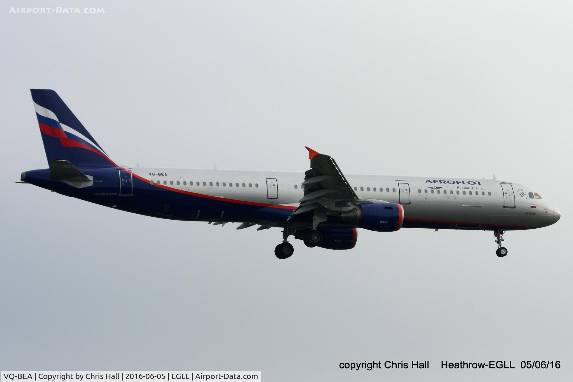 VQ-BEA, 2009 Airbus A321-211 C/N 4058, Aeroflot
