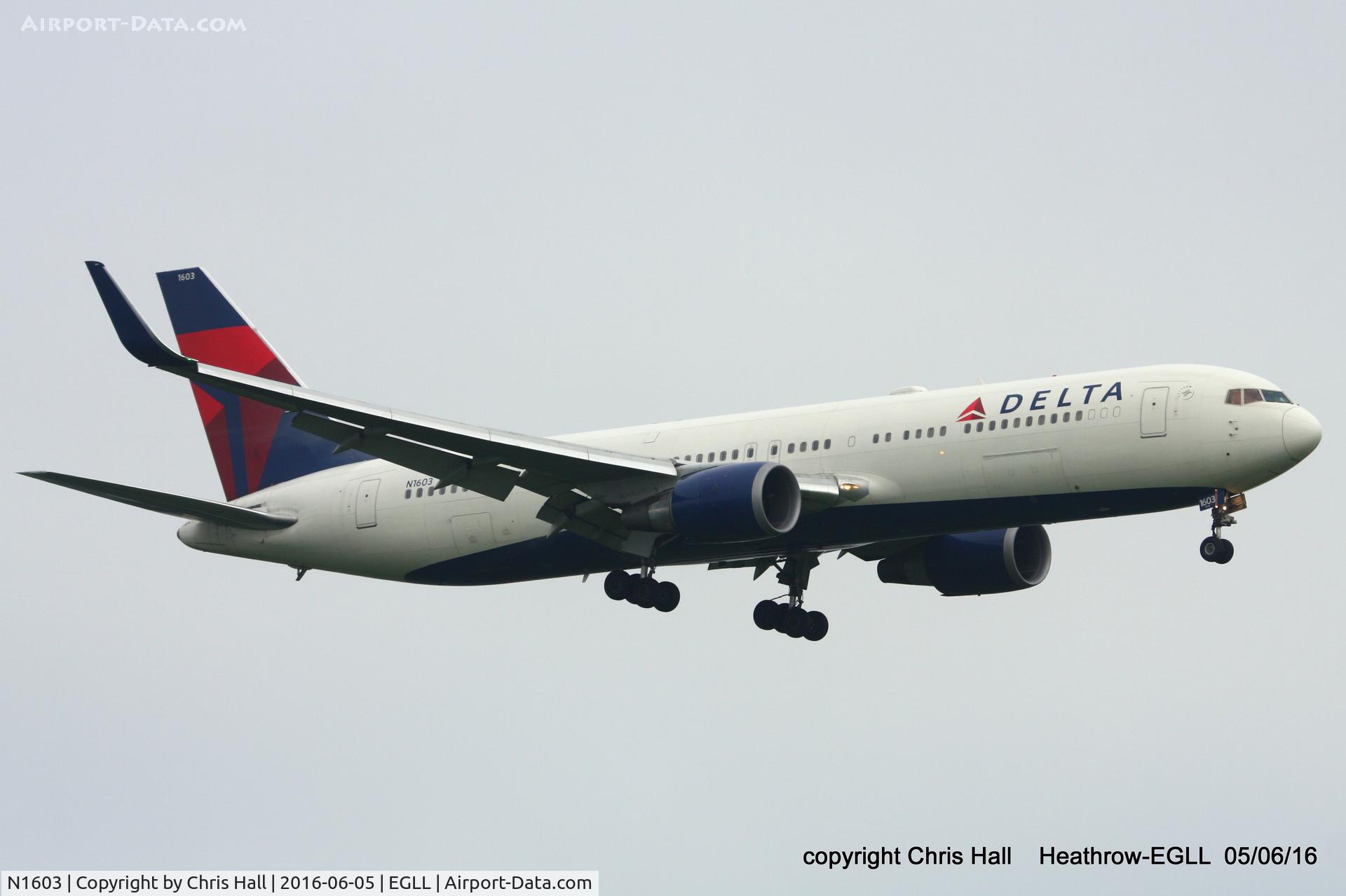 N1603, 1999 Boeing 767-332 C/N 29695, Delta