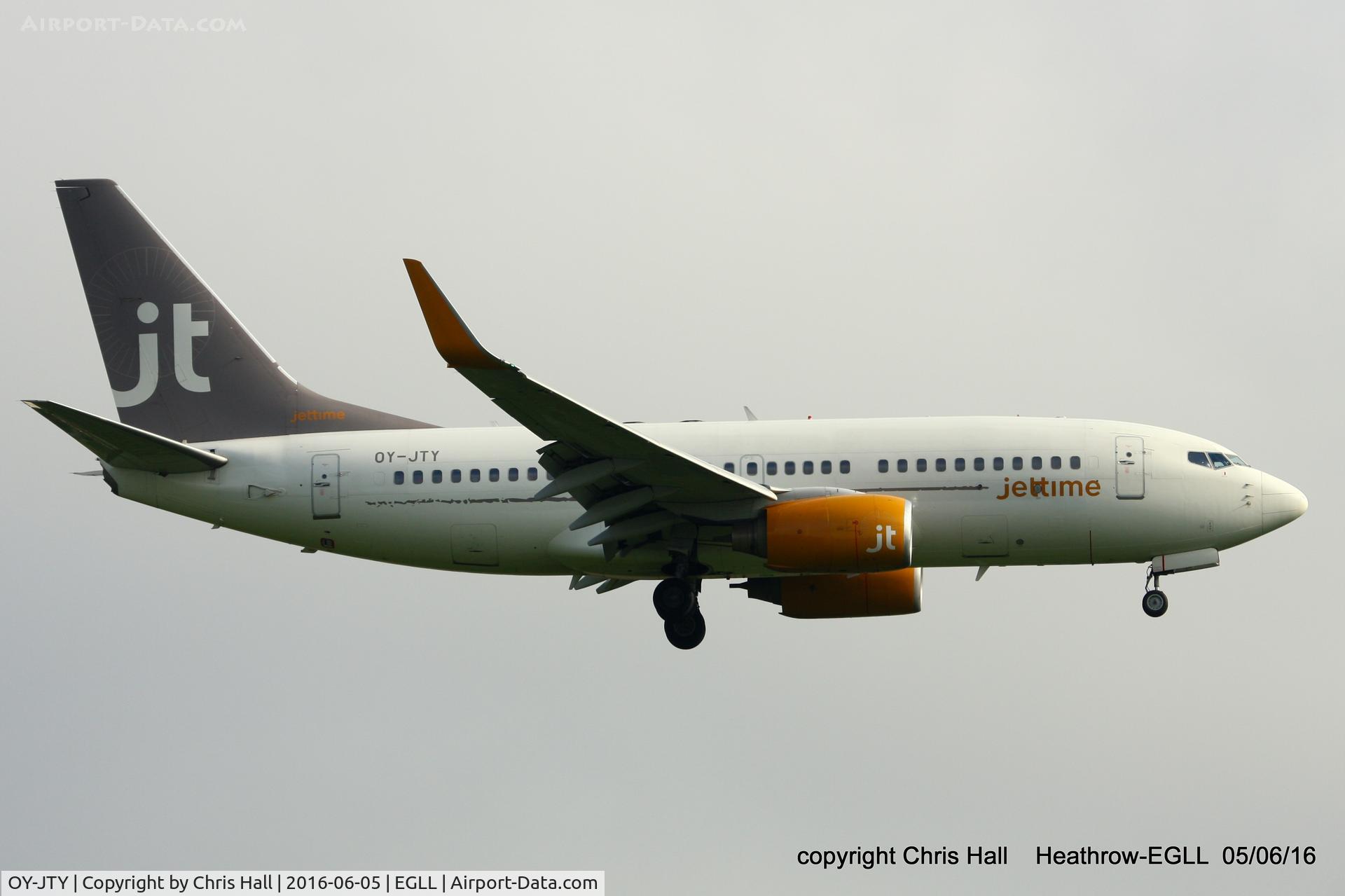 OY-JTY, 2001 Boeing 737-7Q8 C/N 30727, Jettime