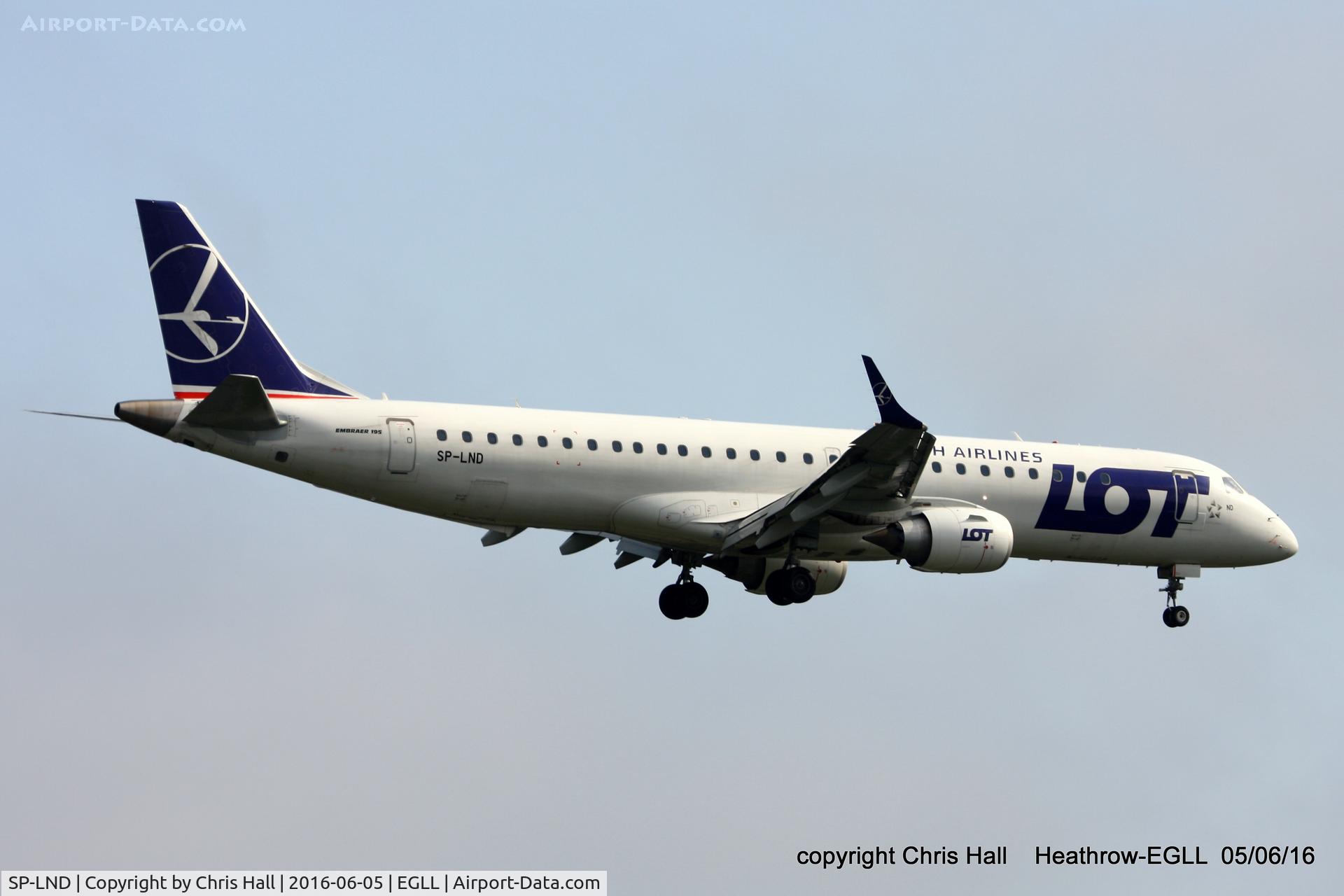 SP-LND, 2012 Embraer 195LR (ERJ-190-200LR) C/N 19000516, LOT - Polish Airlines