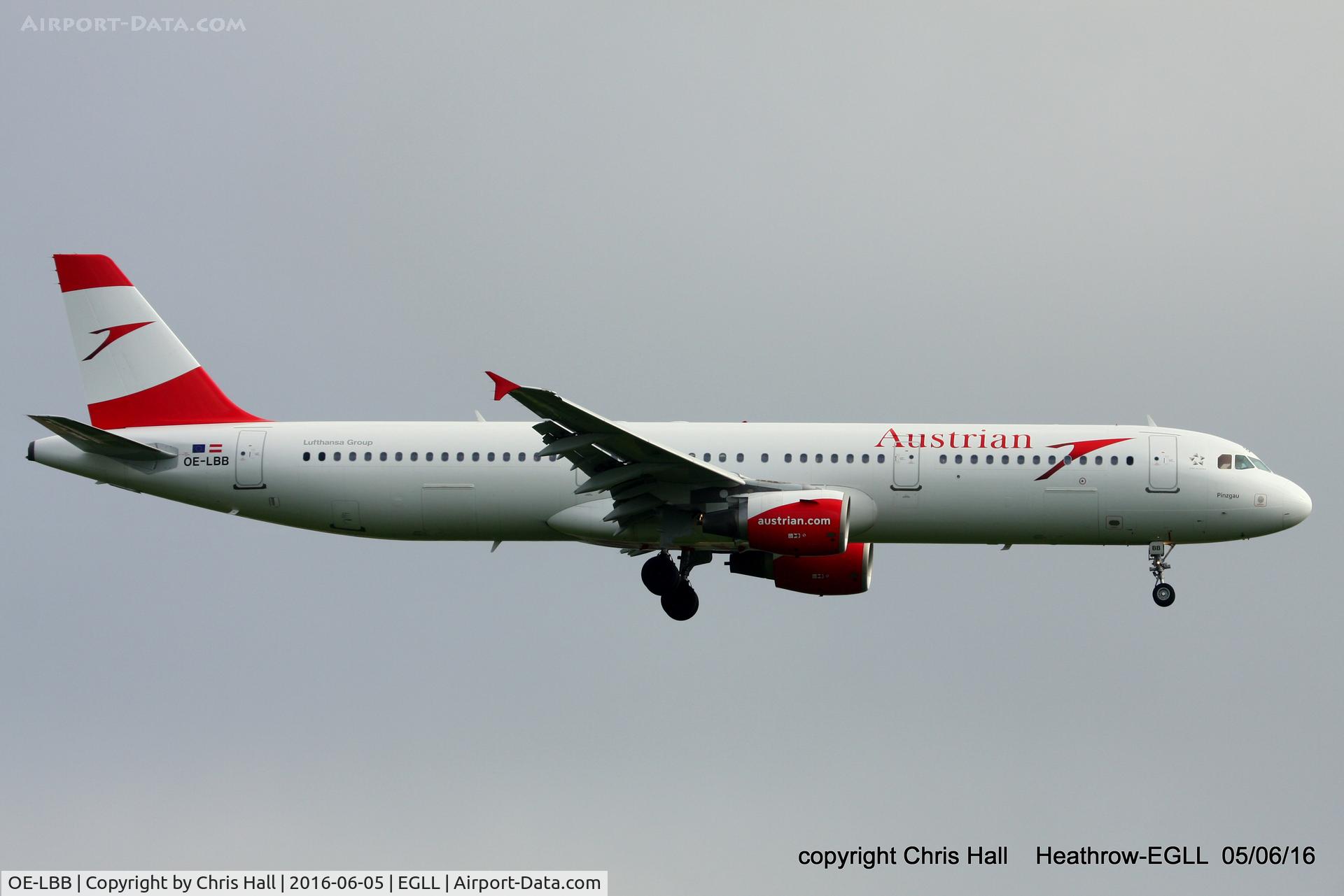 OE-LBB, 1995 Airbus A321-111 C/N 570, Austrian Airlines