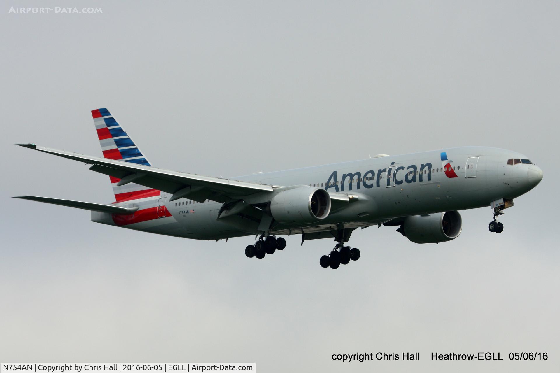 N754AN, 2001 Boeing 777-223 C/N 30262, American Airlines