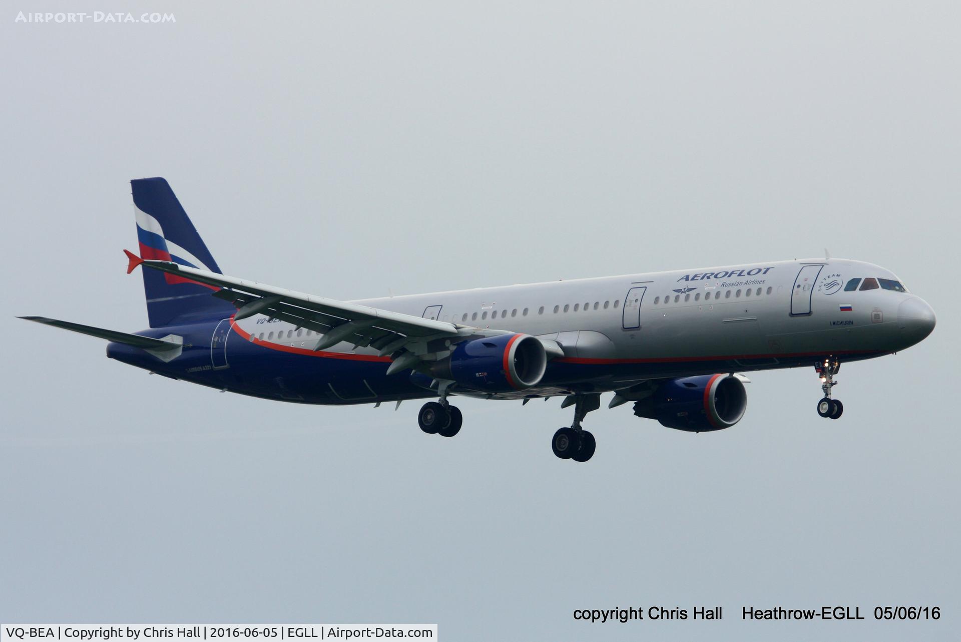 VQ-BEA, 2009 Airbus A321-211 C/N 4058, Aeroflot