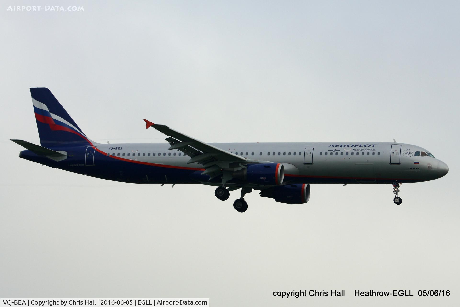 VQ-BEA, 2009 Airbus A321-211 C/N 4058, Aeroflot