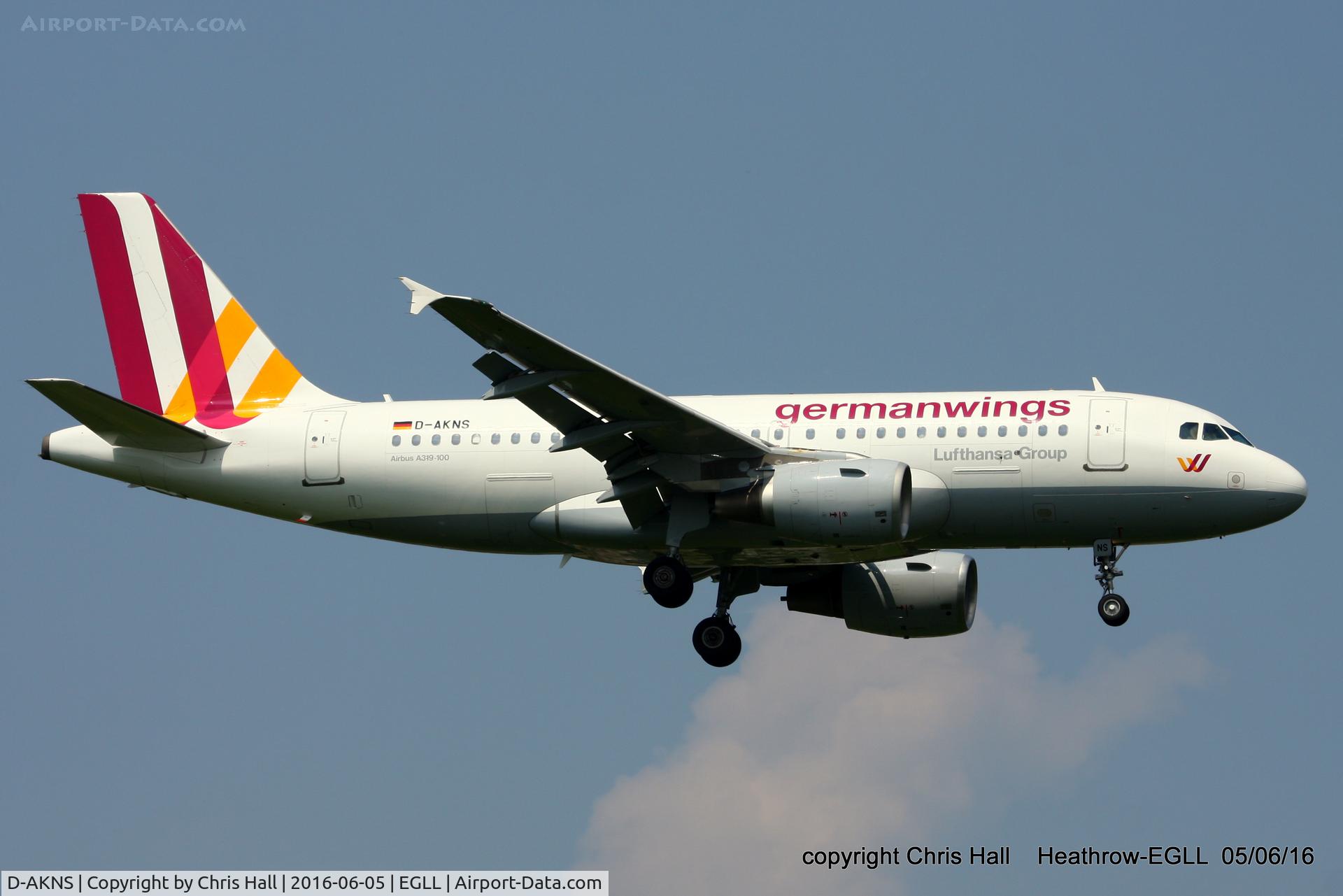 D-AKNS, 2000 Airbus A319-112 C/N 1277, Germanwings