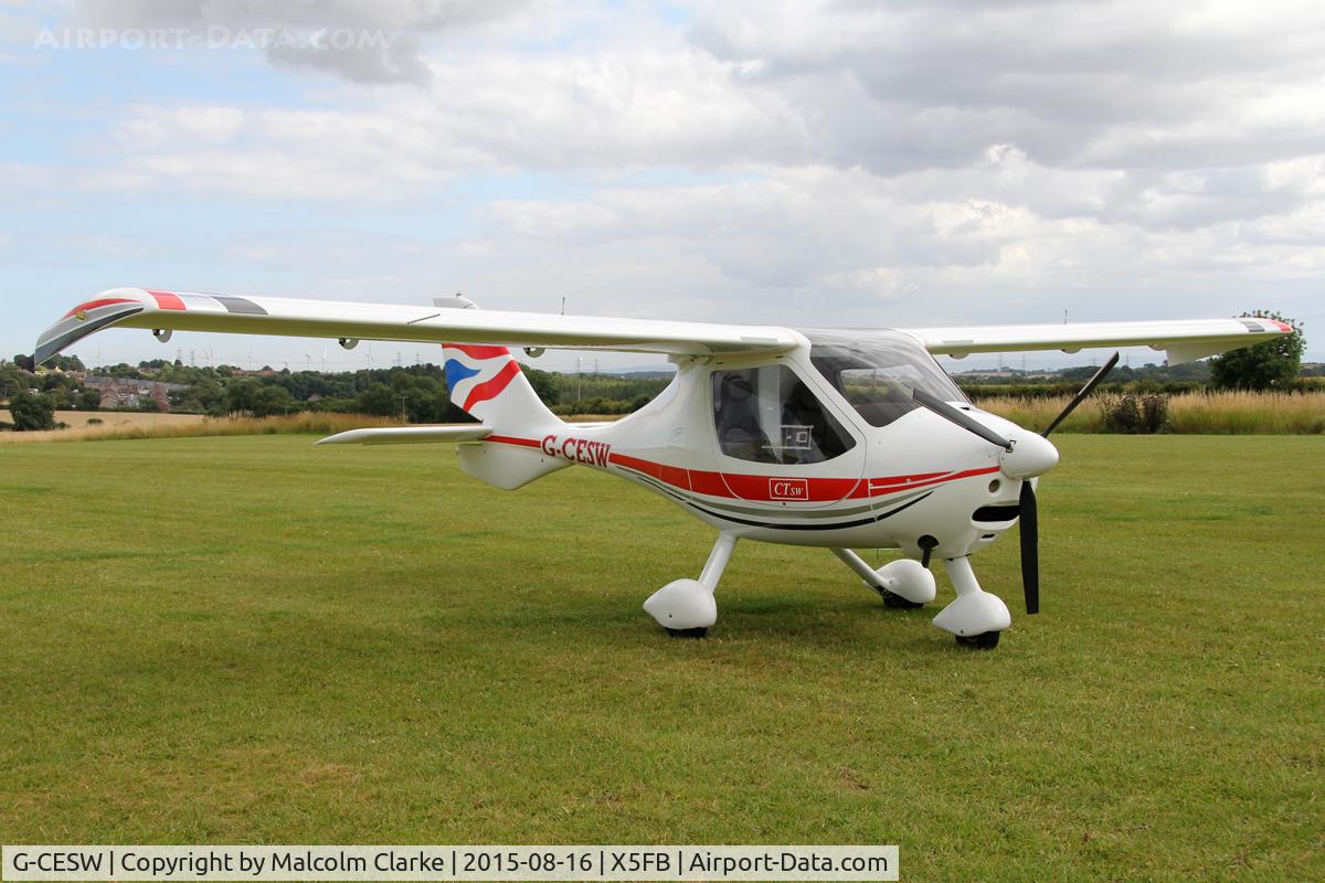 G-CESW, 2007 Flight Design CTSW C/N 8296, Flight Design CTSW, Fishburn Airfield UK, August 16th 2015.