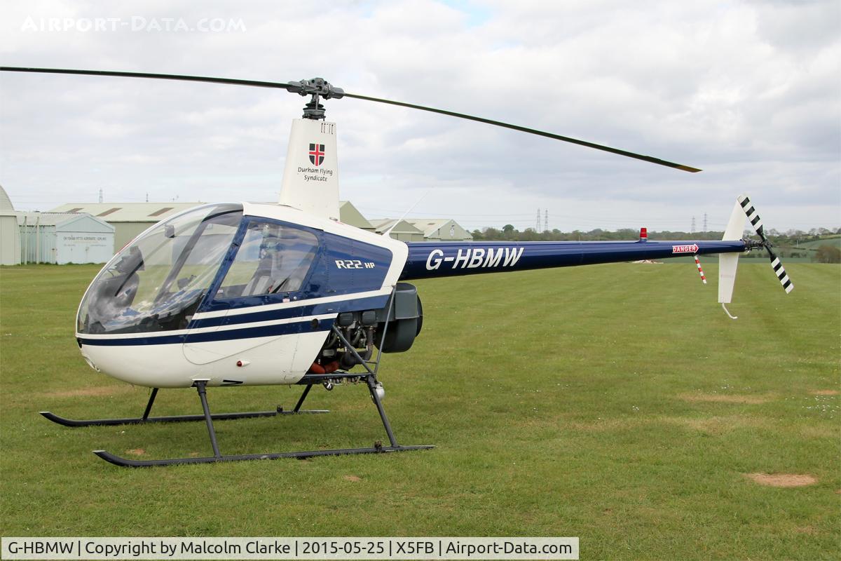 G-HBMW, 1981 Robinson R22 C/N 0170, Robinson R22, Fishburn Airfield UK, May 25th 2015.