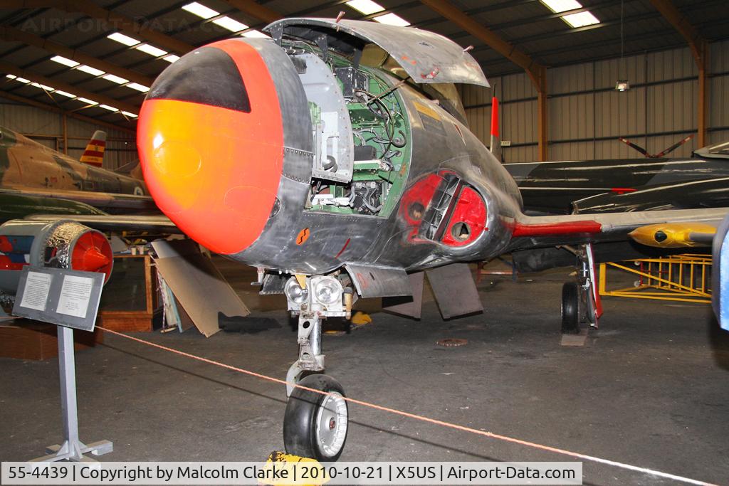 55-4439, 1956 Lockheed T-33A Shooting Star C/N 580-9883, Lockheed T33A Shooting Star at the NE Aircraft Museum, Usworth, Sunderland October 21st 2010.