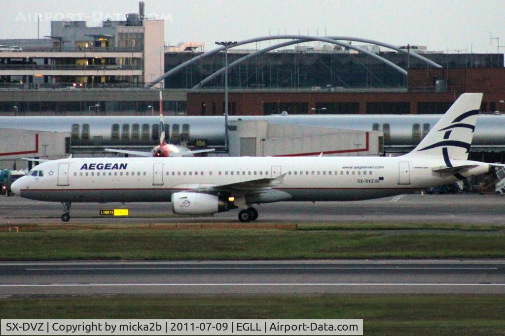 SX-DVZ, 2009 Airbus A321-231 C/N 3820, Taxiing