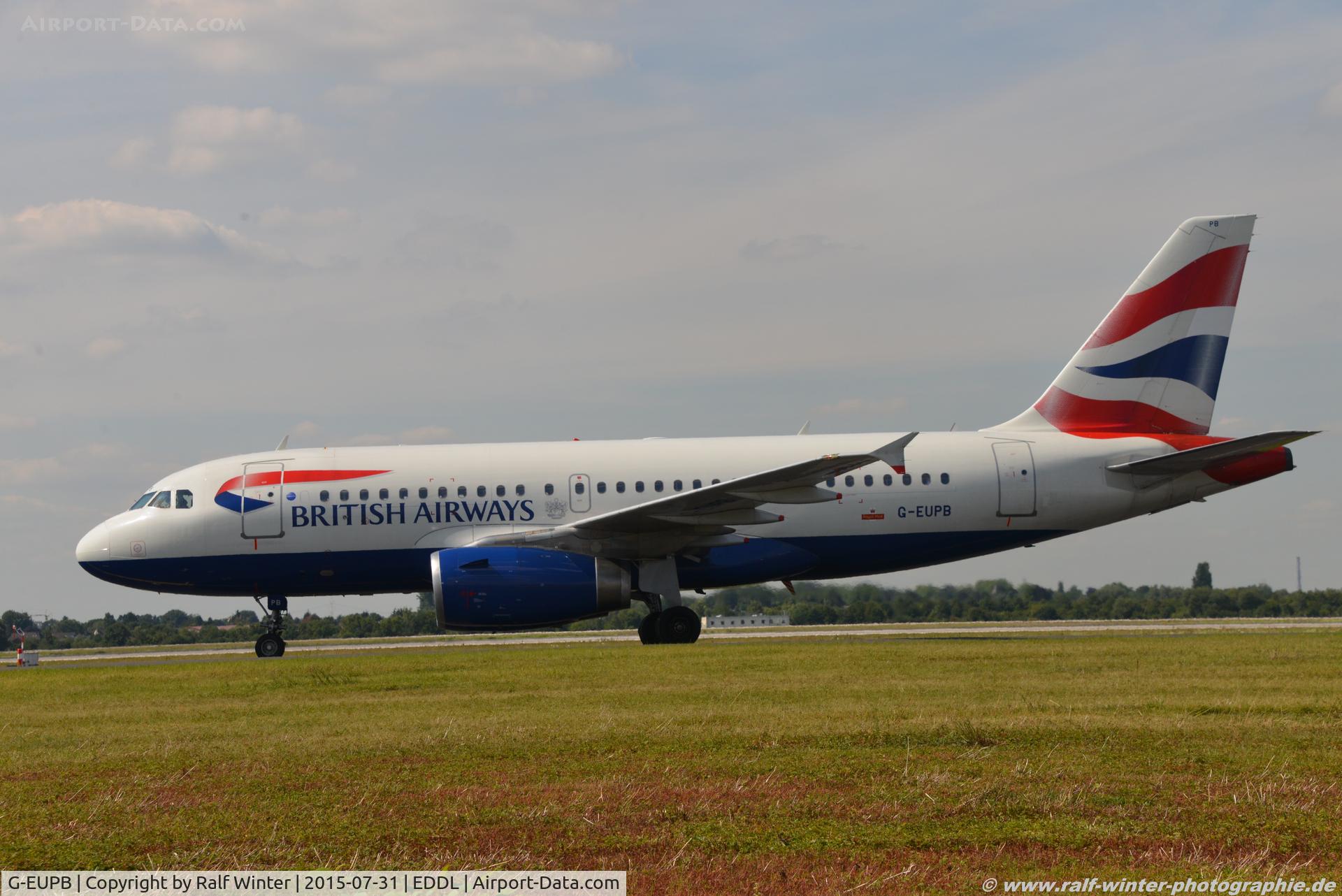 G-EUPB, 1999 Airbus A319-131 C/N 1115, Airbus A319-131 - BA BAW British Airways 'Speedbird' - 1115 - G-EUPB - 31.07.2015 - DUS