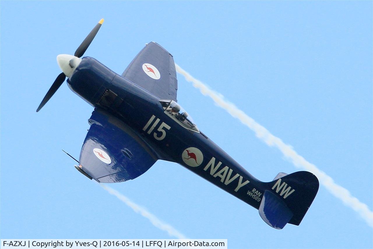 F-AZXJ, 1949 Hawker Sea Fury FB.11 C/N 37733, Hawker Sea Fury FB.11, On display, La Ferté-Alais Airfield (LFFQ) Air show 2016