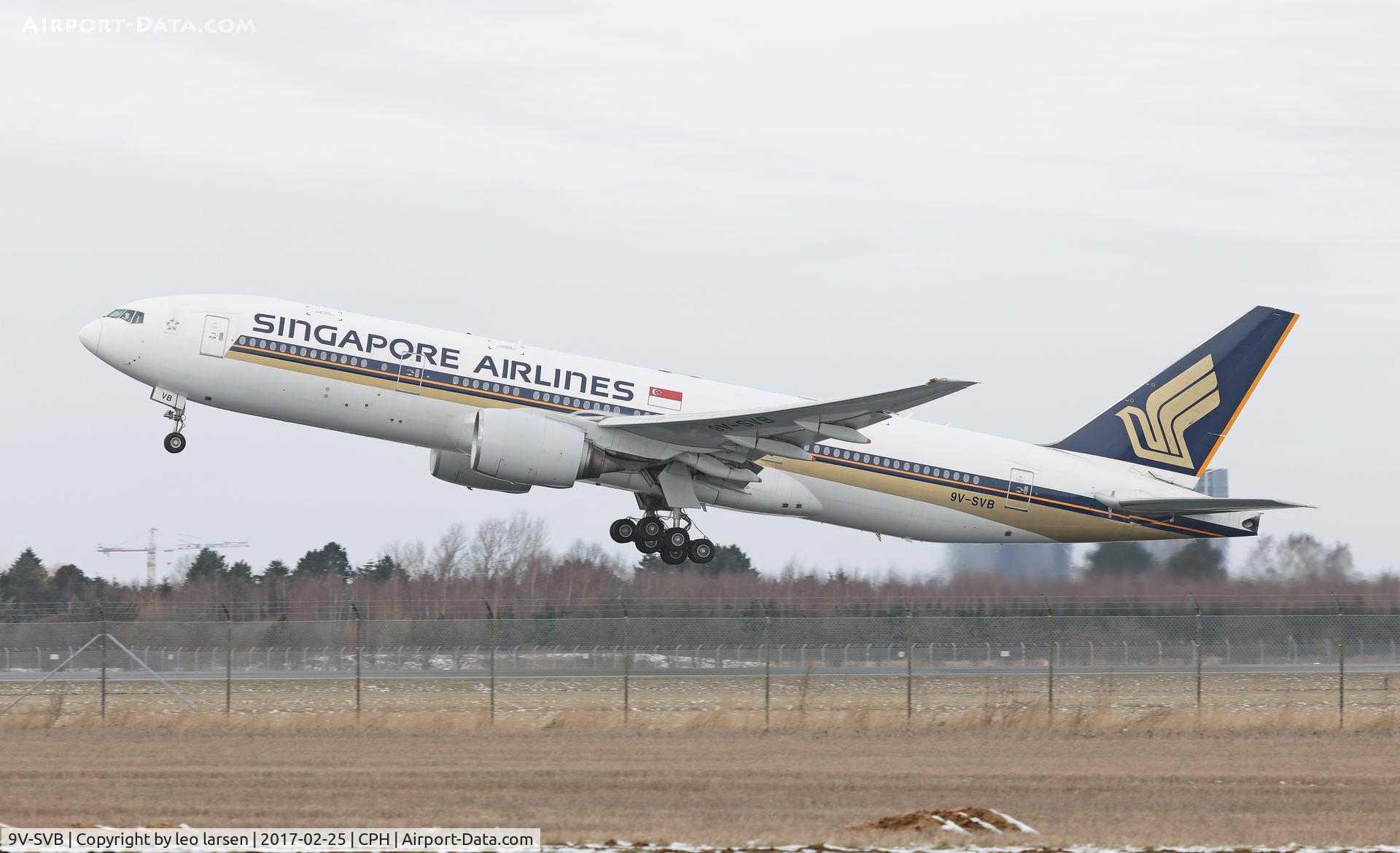 9V-SVB, 2001 Boeing 777-212/ER C/N 28525, Copenhagen 25.2.2017