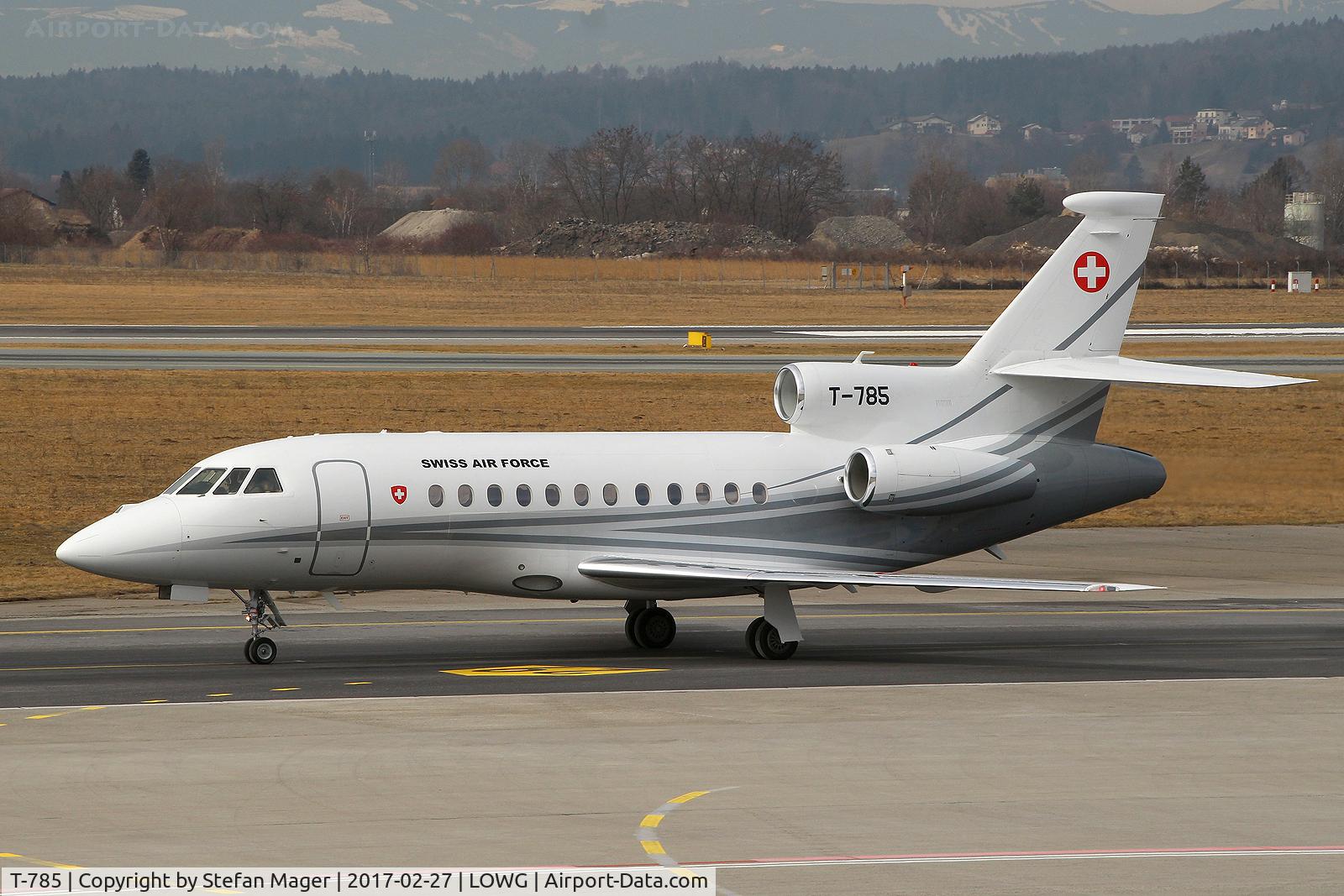 T-785, 2007 Dassault Falcon 900EX EASy II C/N 195, Swiss Air Force Falcon 900EX @GRZ