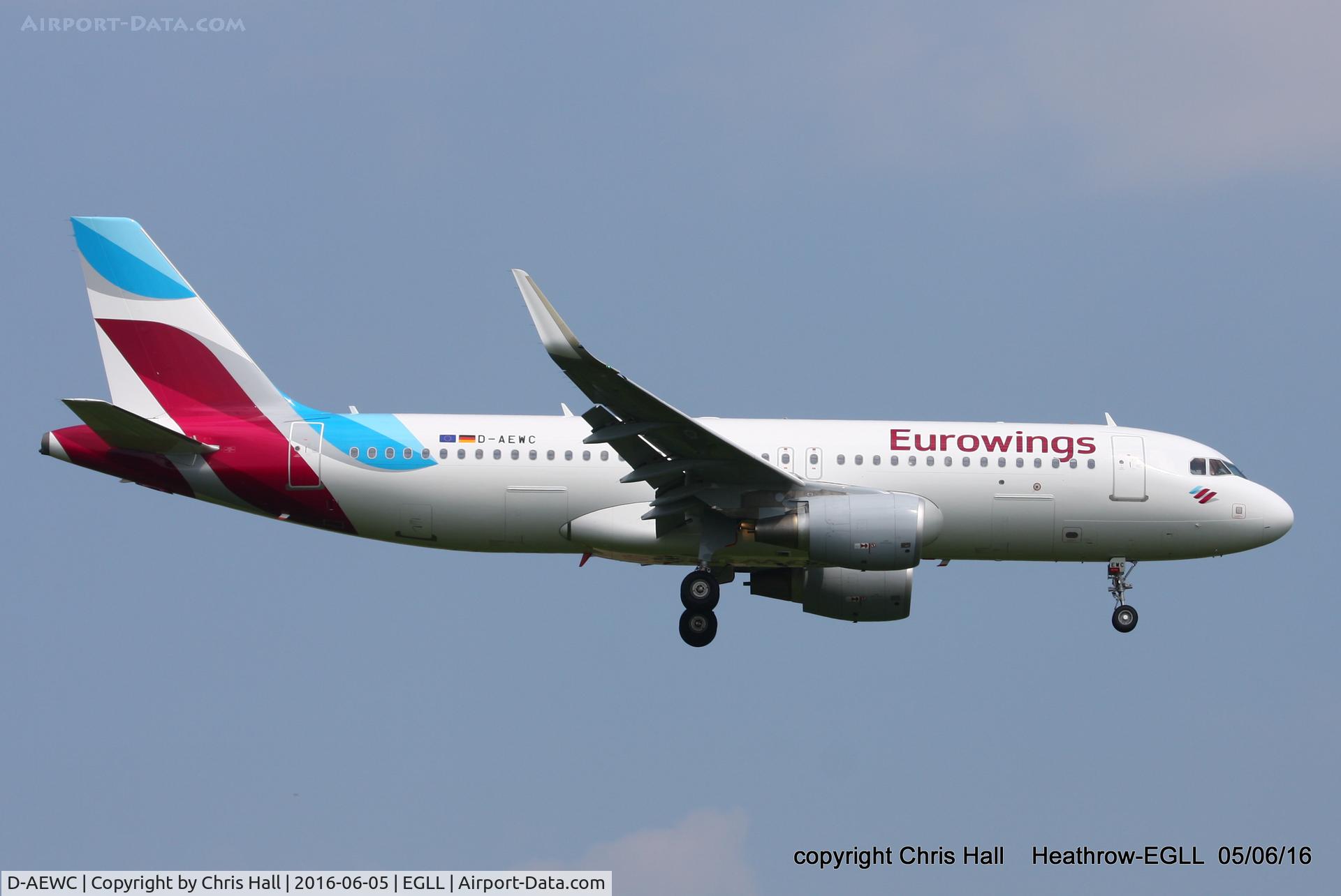 D-AEWC, 2016 Airbus A320-214 C/N 7012, Eurowings