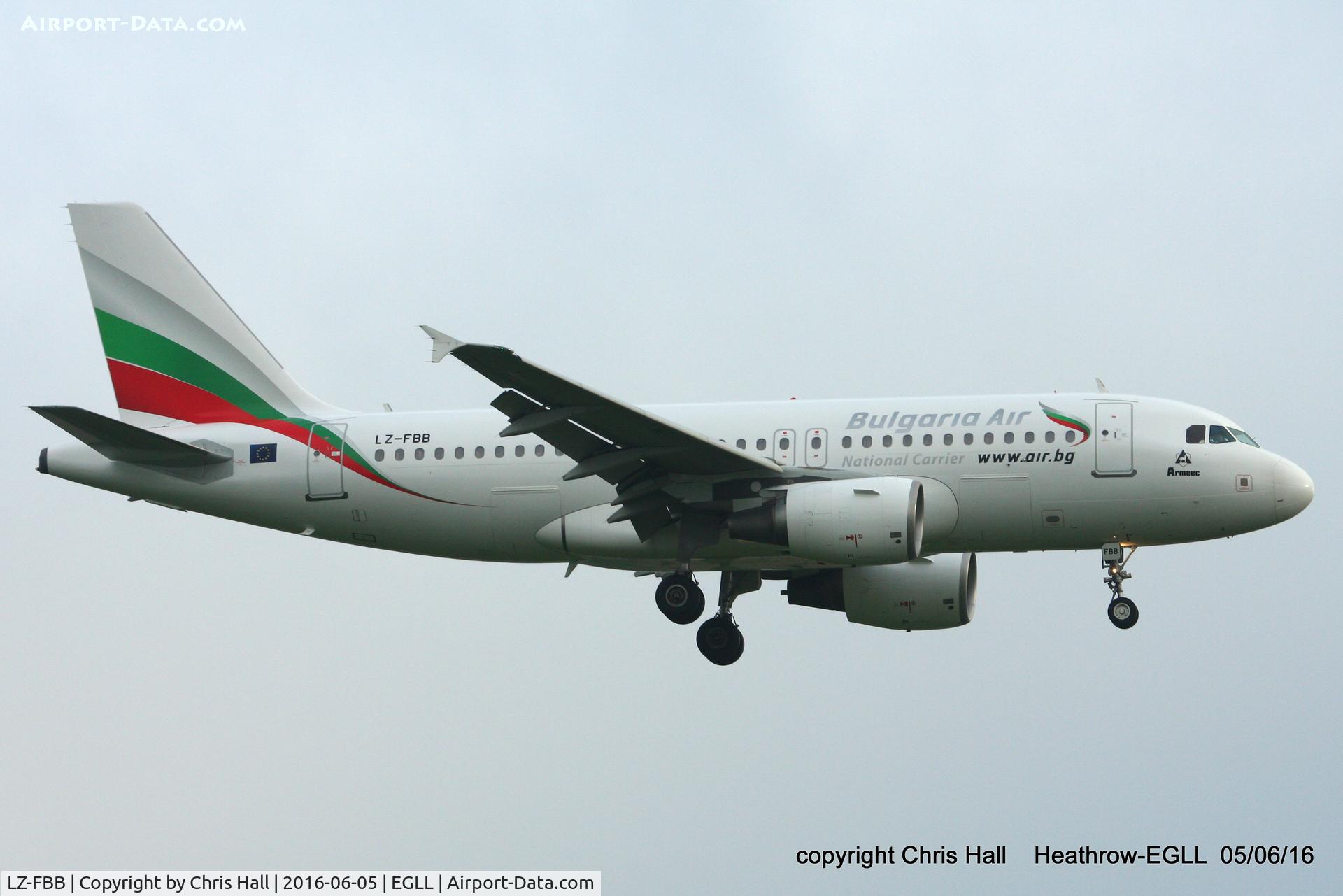 LZ-FBB, 2007 Airbus A319-112 C/N 3309, Bulgaria Air