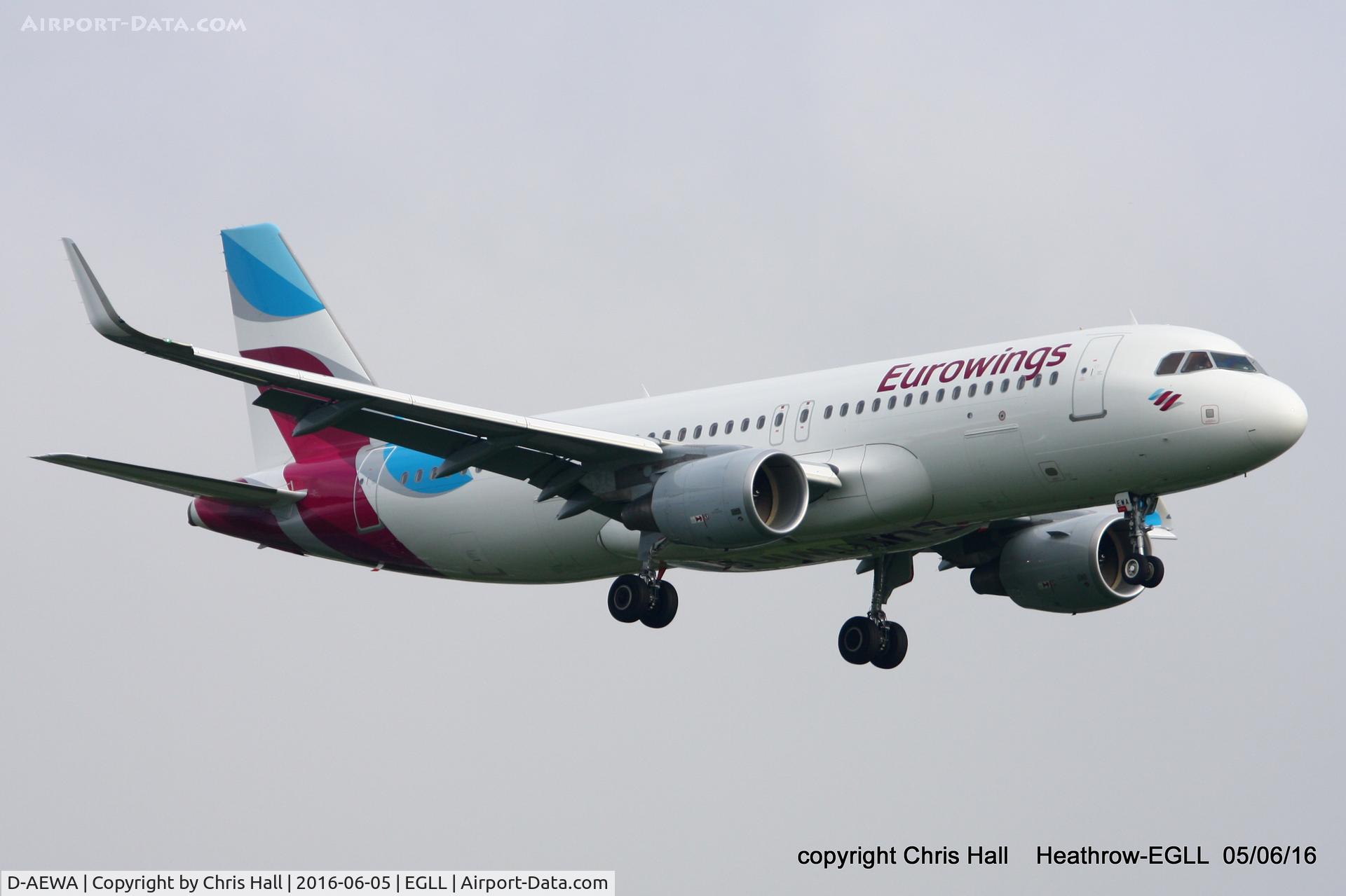 D-AEWA, 2016 Airbus A320-214 C/N 6953, Eurowings