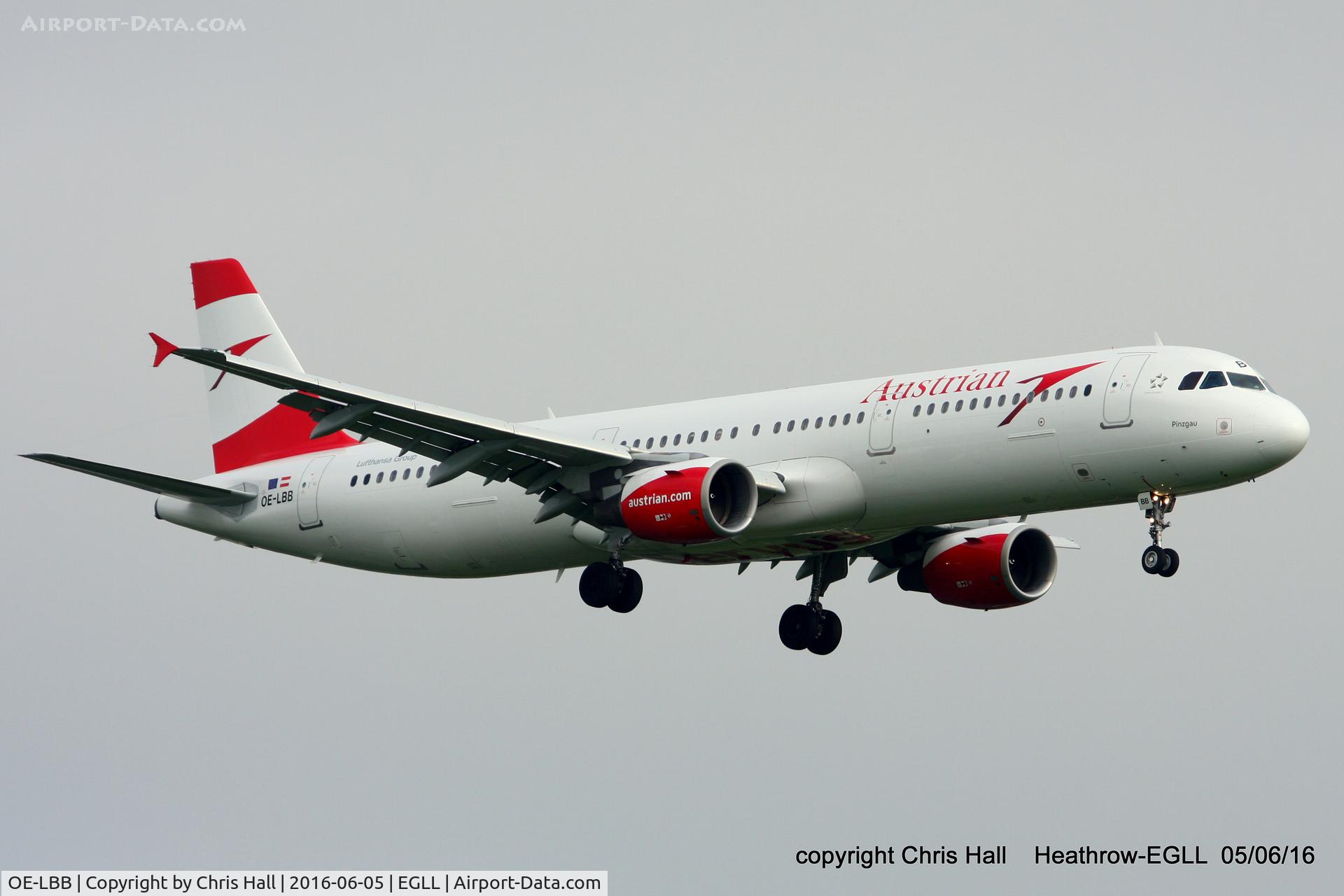 OE-LBB, 1995 Airbus A321-111 C/N 570, Austrian Airlines