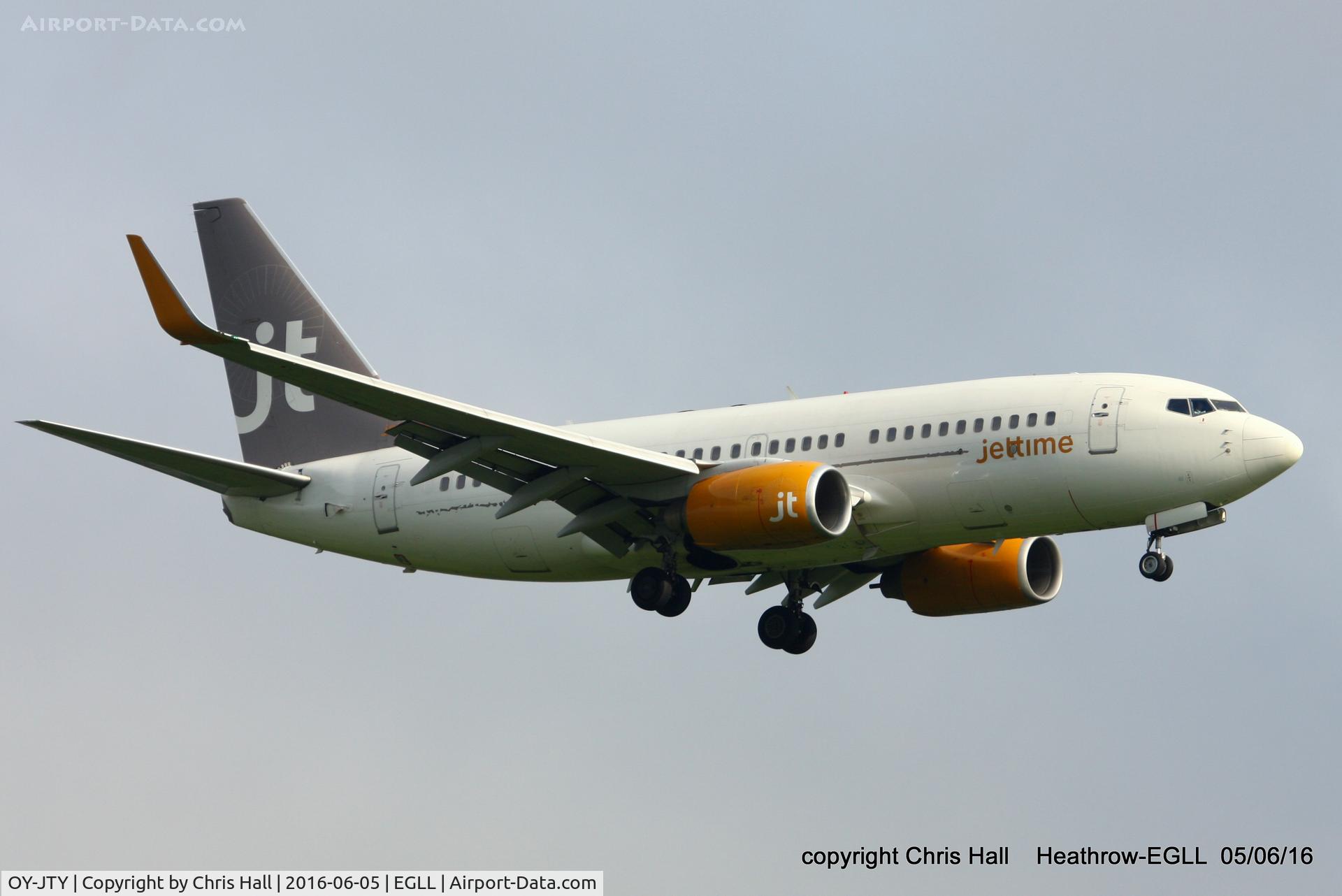 OY-JTY, 2001 Boeing 737-7Q8 C/N 30727, Jettime