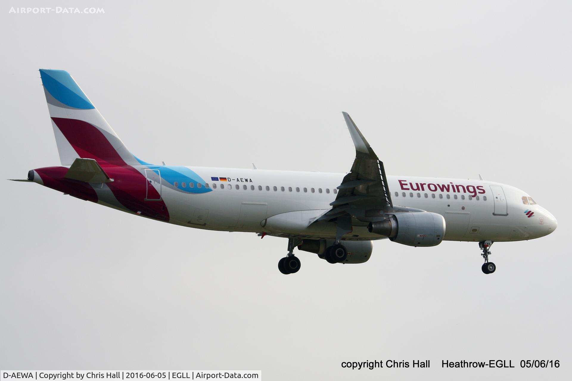 D-AEWA, 2016 Airbus A320-214 C/N 6953, Eurowings