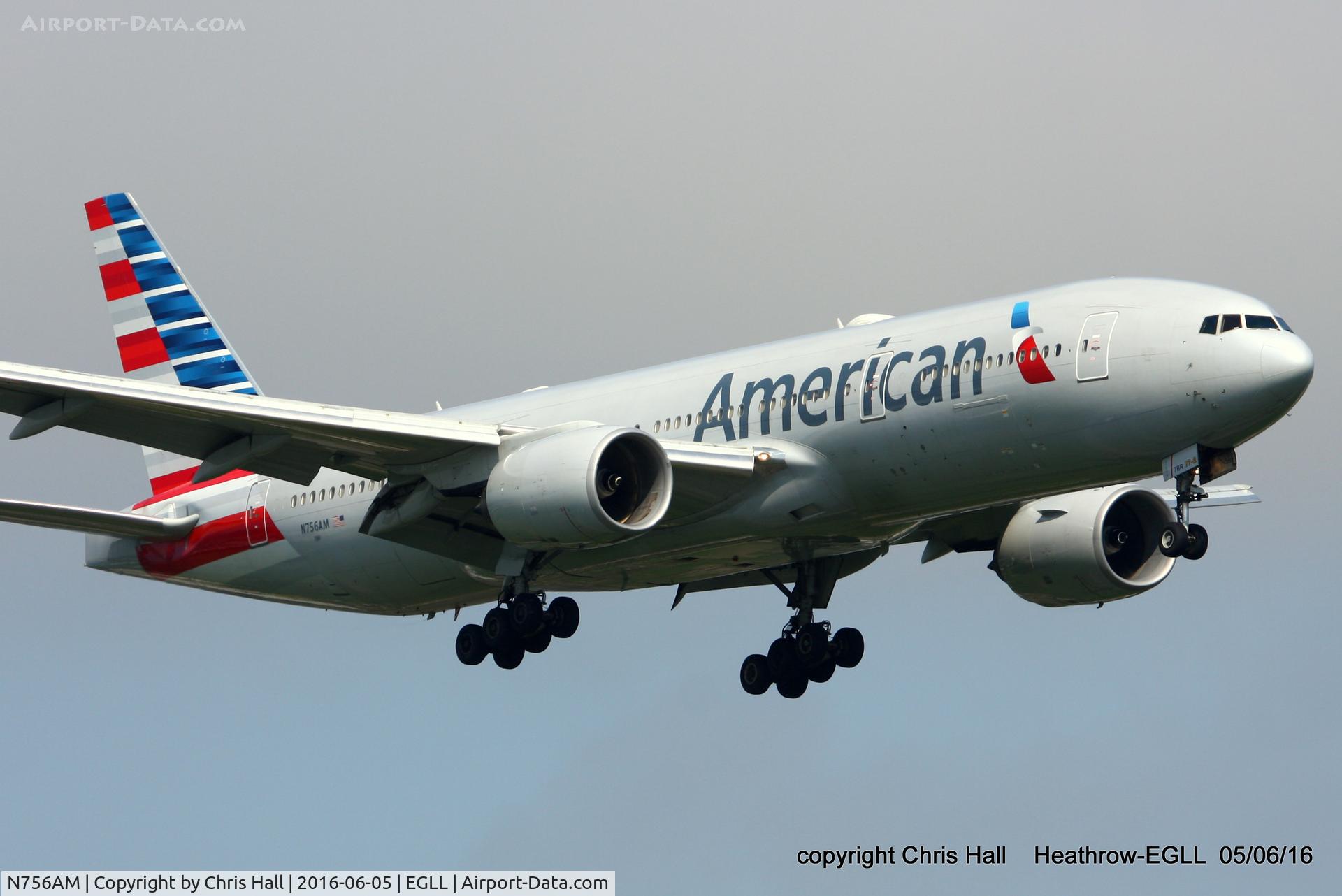 N756AM, 2001 Boeing 777-223 C/N 30264, American Airlines