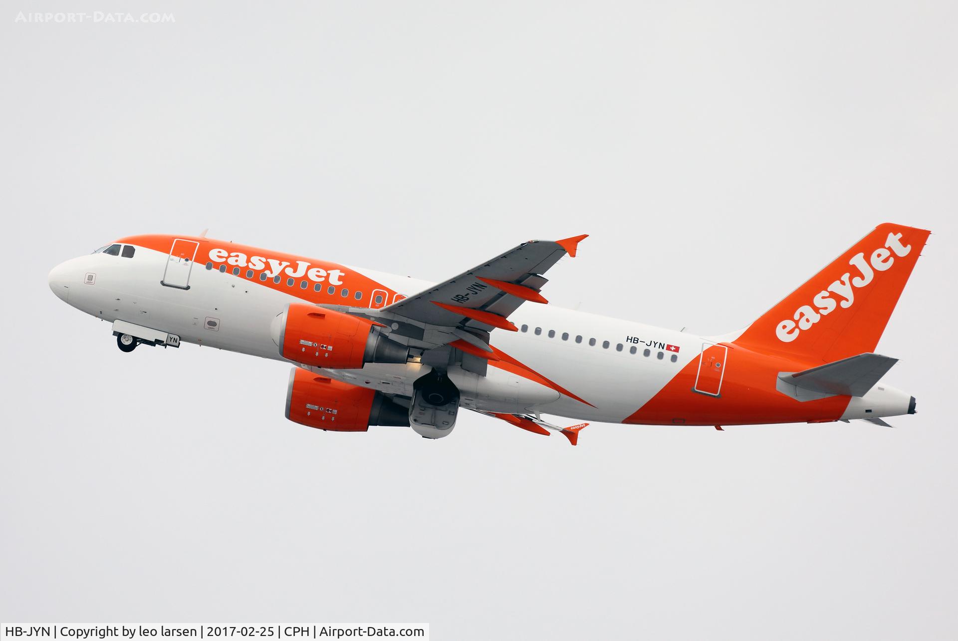 HB-JYN, 2011 Airbus A319-111 C/N 4640, Copenhagen 25.2.2017