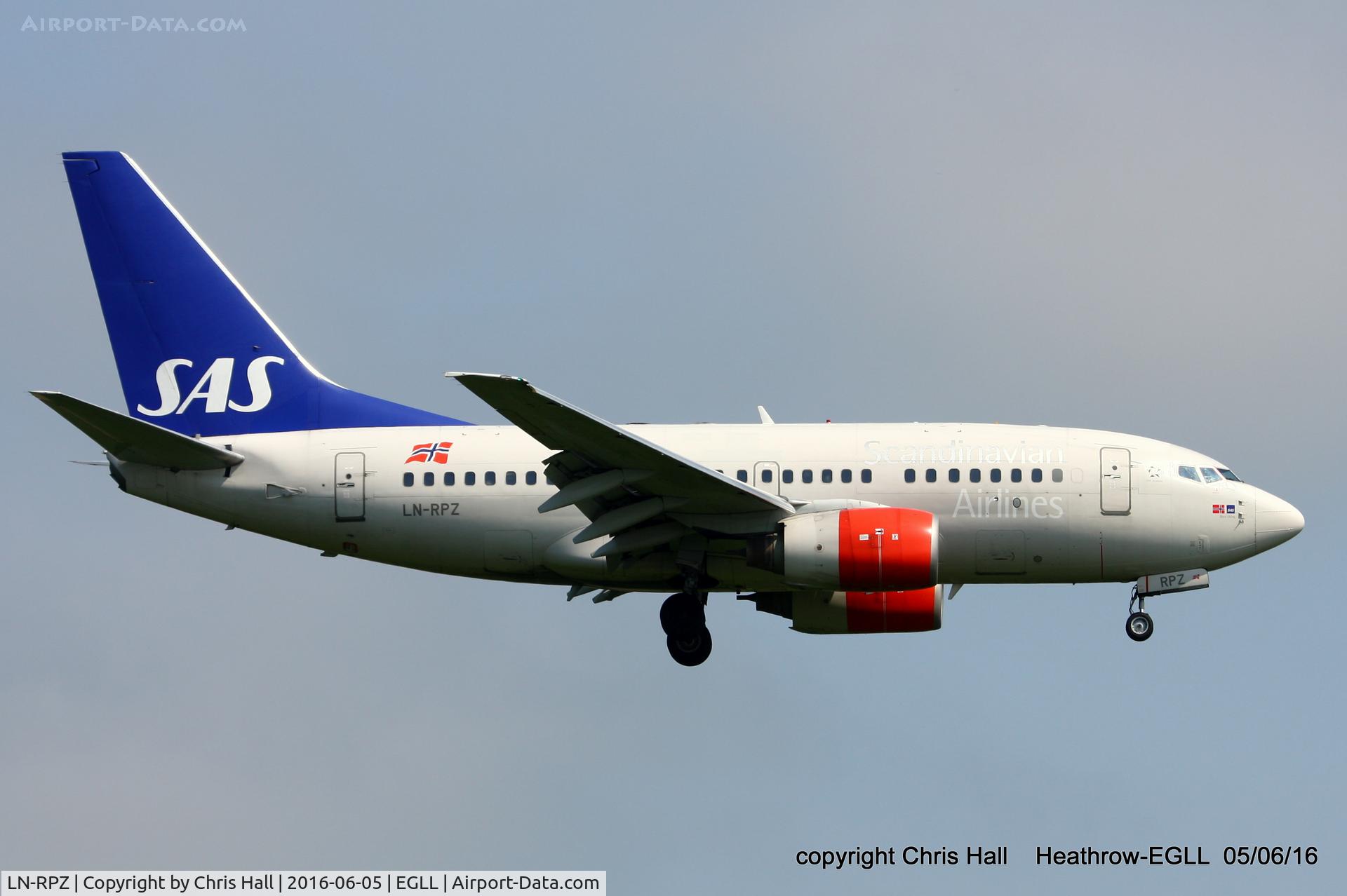 LN-RPZ, 1998 Boeing 737-683 C/N 28293, SAS Scandinavian Airlines