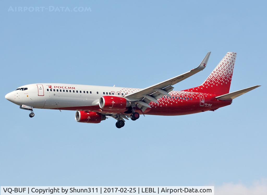 VQ-BUF, 2006 Boeing 737-8GJ C/N 34897, Landing rwy 25R