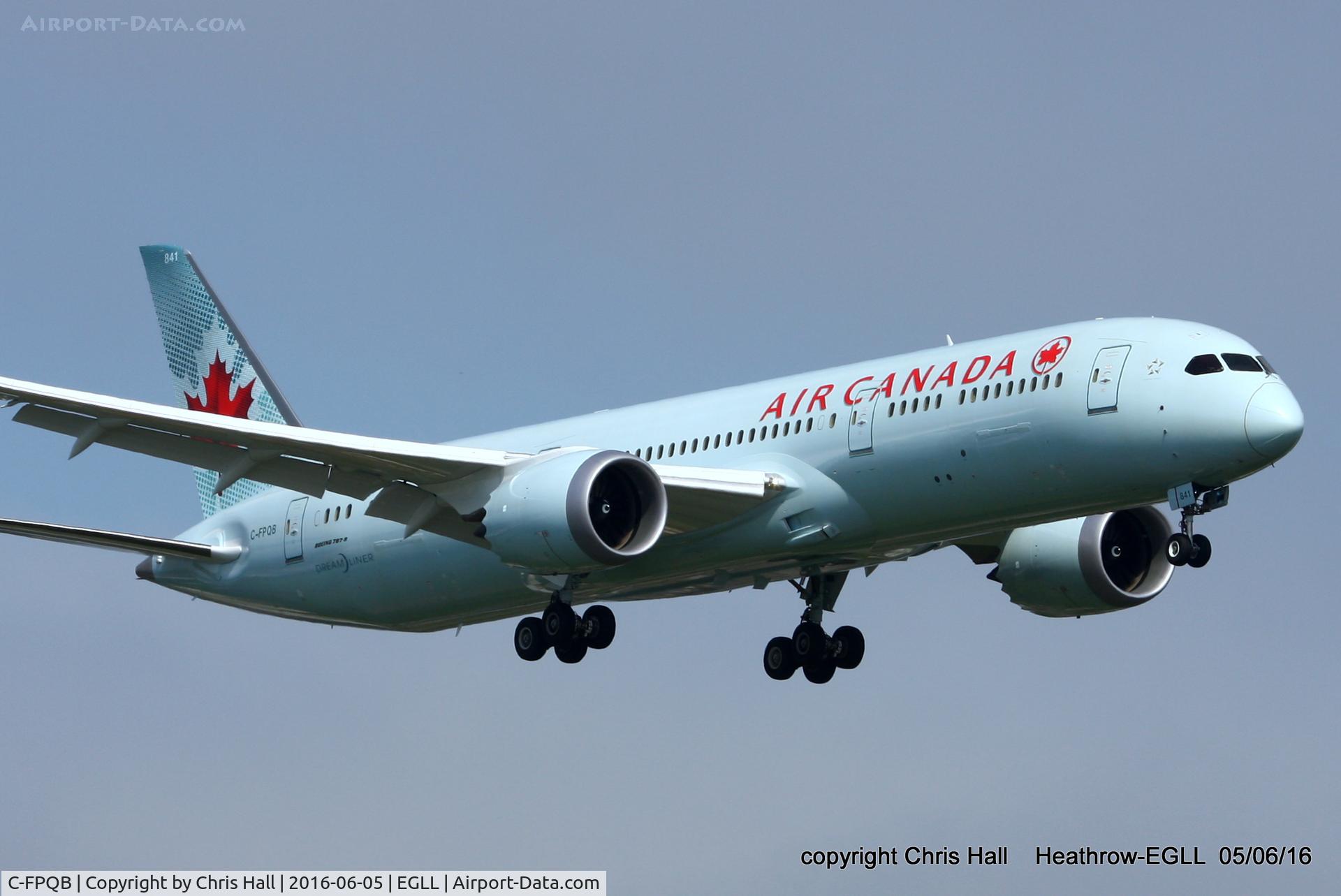 C-FPQB, 2016 Boeing 787-9 Dreamliner C/N 35270, Air Canada