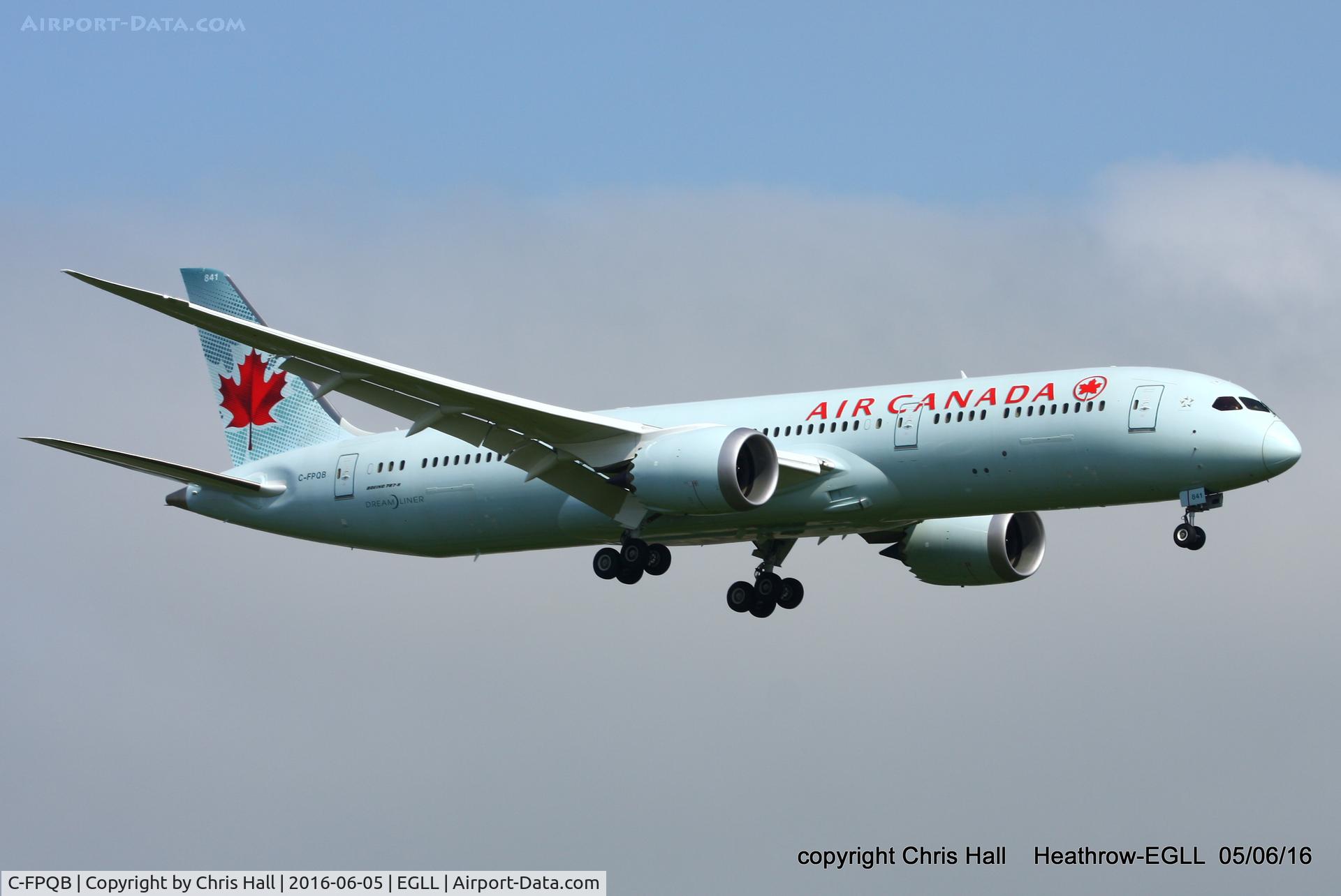 C-FPQB, 2016 Boeing 787-9 Dreamliner C/N 35270, Air Canada