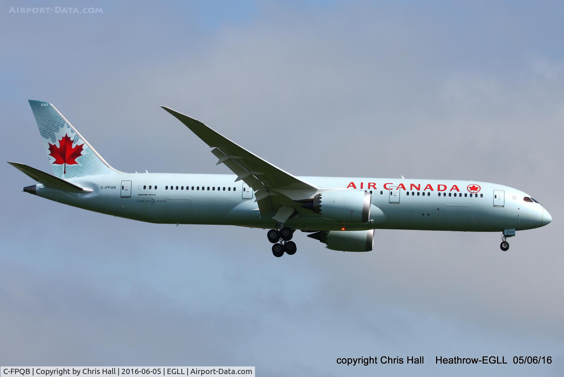 C-FPQB, 2016 Boeing 787-9 Dreamliner C/N 35270, Air Canada