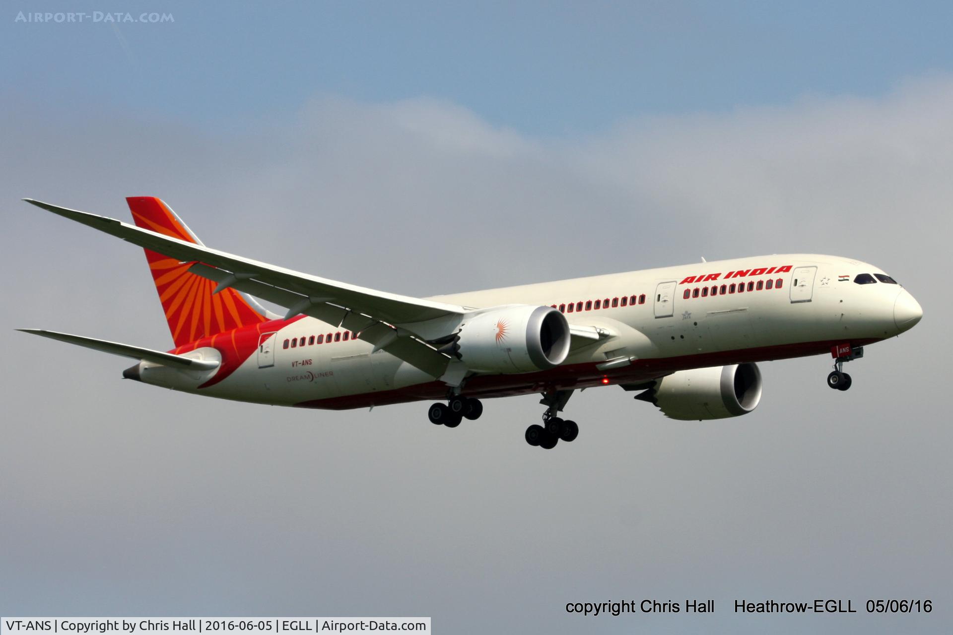 VT-ANS, 2014 Boeing 787-8 Dreamliner C/N 36290, Air India