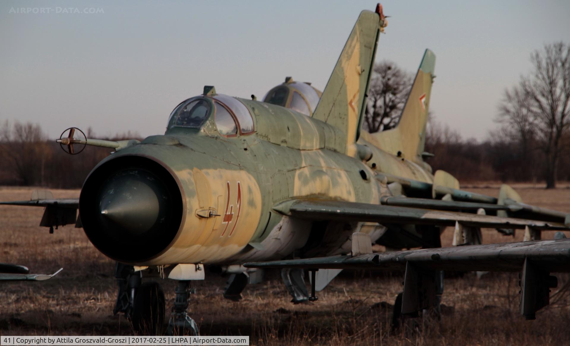 41, 1979 Mikoyan-Gurevich MiG-21bis 75AP C/N 75077711, Pápa stored off-site airport, Hungary