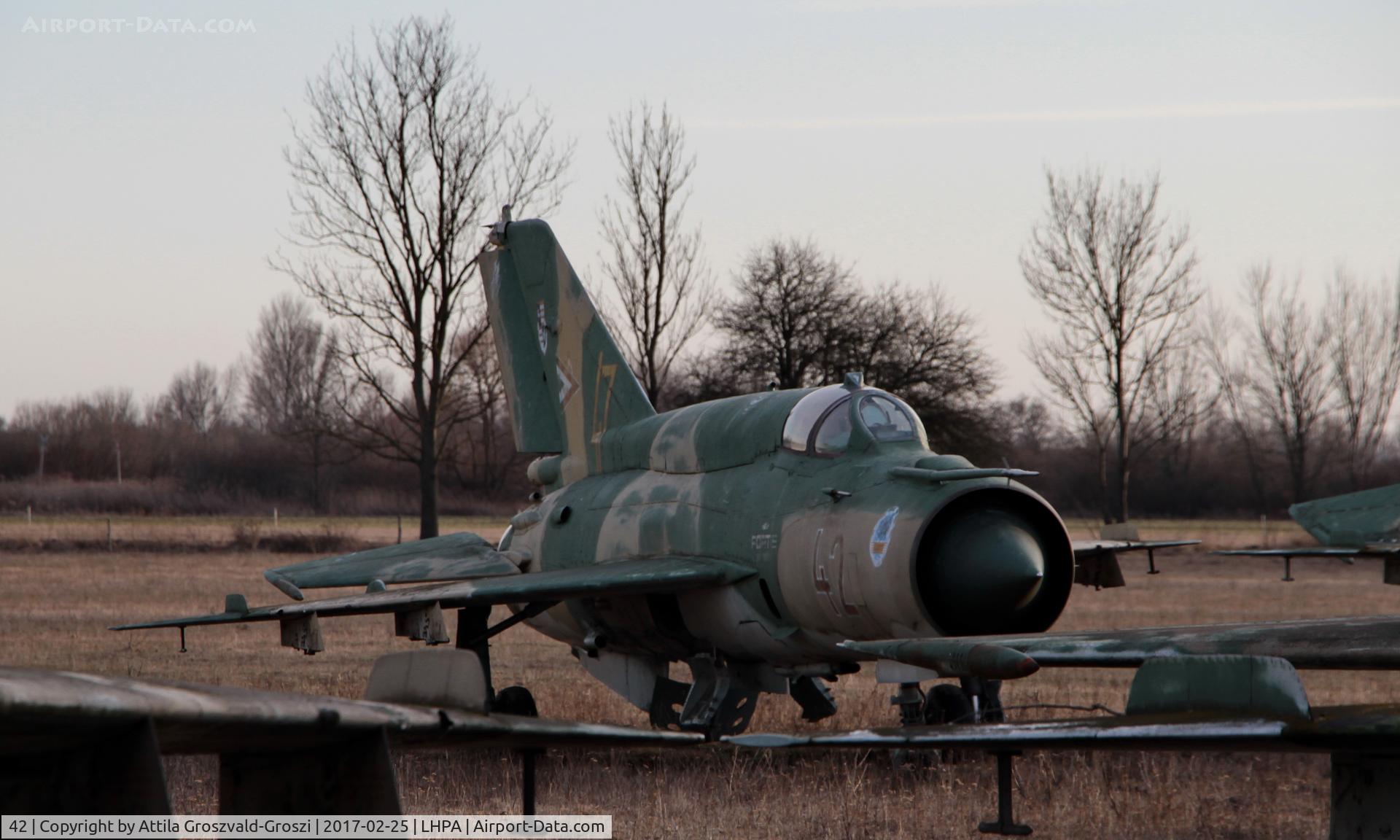 42, 1979 Mikoyan-Gurevich MiG-21bis 75AP C/N 75077729, Pápa stored off-site airport, Hungary