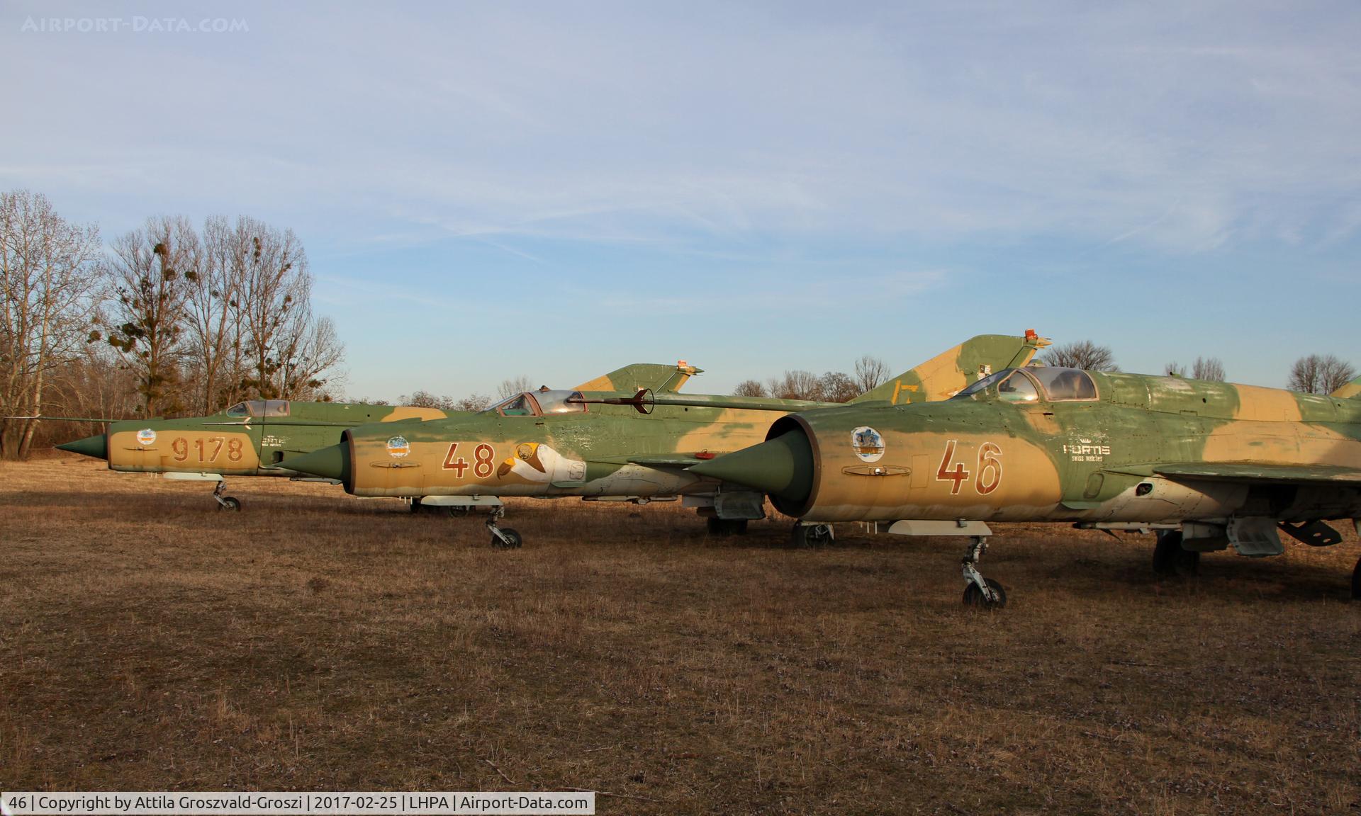 46, Mikoyan-Gurevich MiG-21bis C/N 75077805, Pápa stored off-site airport, Hungary