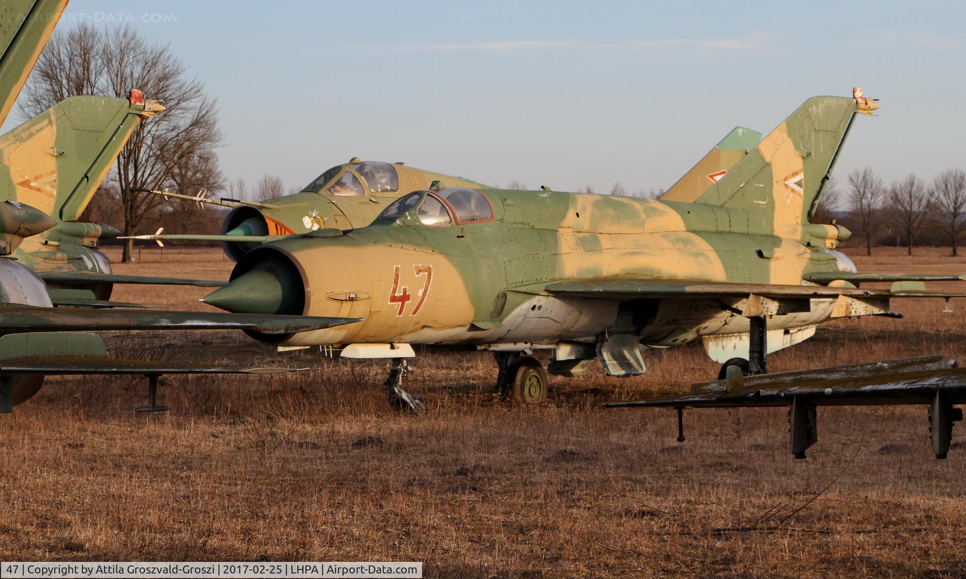 47, 1979 Mikoyan-Gurevich MiG-21bis 75AP C/N 75077813, Pápa stored off-site airport, Hungary