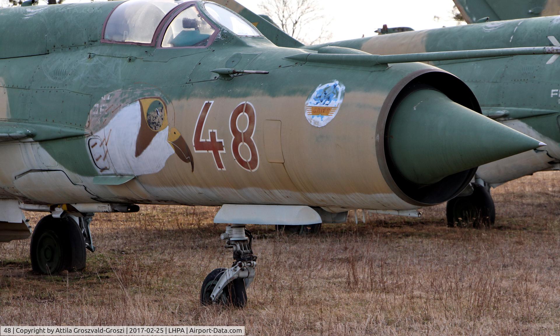 48, 1979 Mikoyan-Gurevich MiG-21bis 75AP C/N 75081501, Pápa stored off-site airport, Hungary