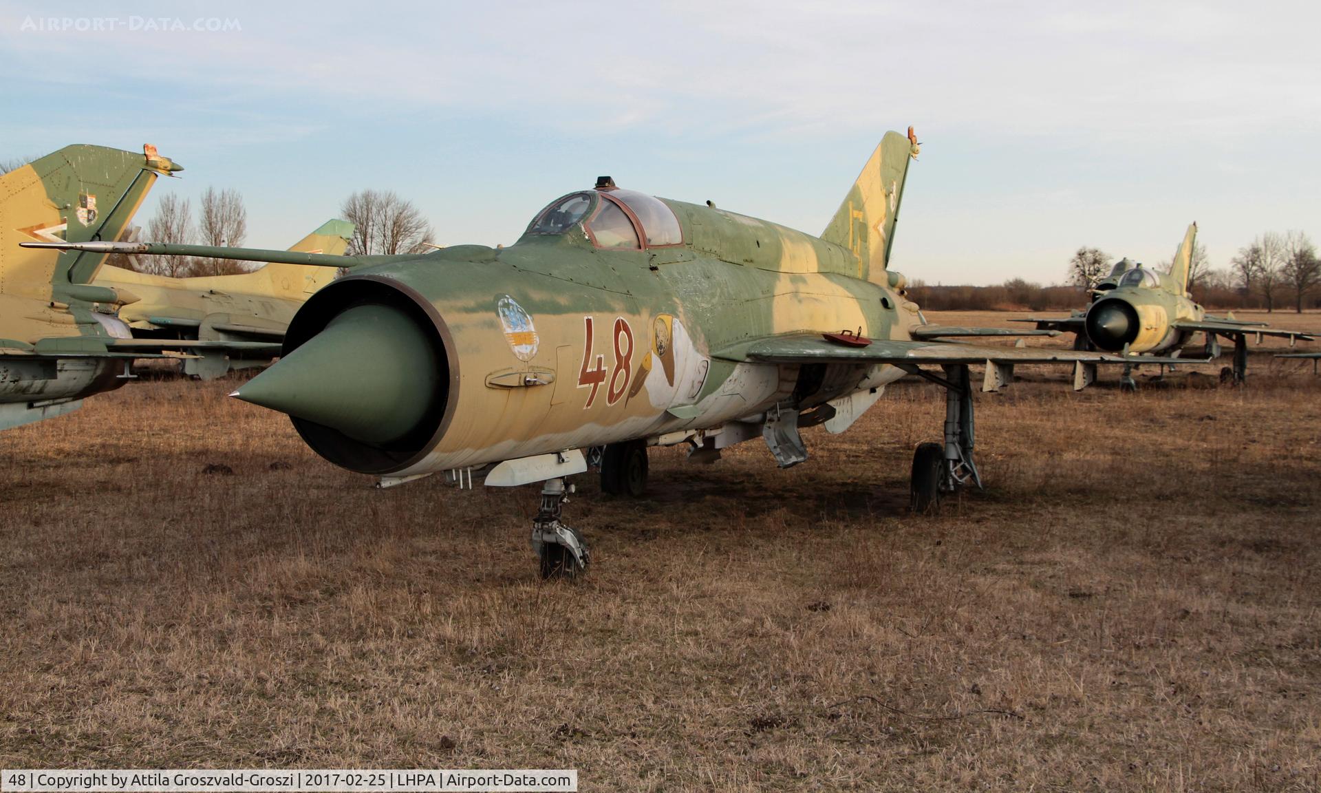 48, 1979 Mikoyan-Gurevich MiG-21bis 75AP C/N 75081501, Pápa stored off-site airport, Hungary