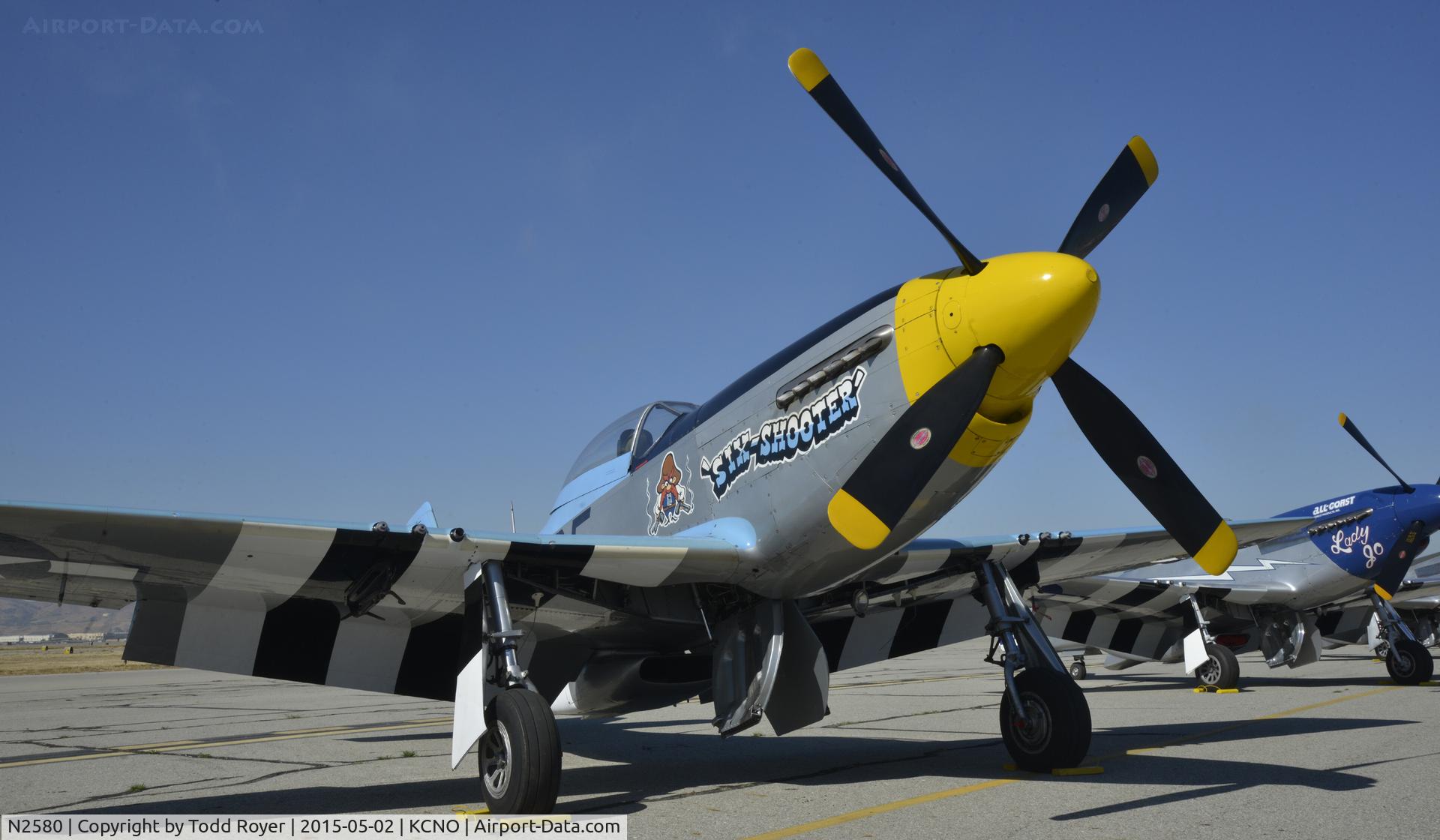 N2580, 1967 North American F-51D Mustang C/N AF-67-22580, Planes of Fame Airshow
